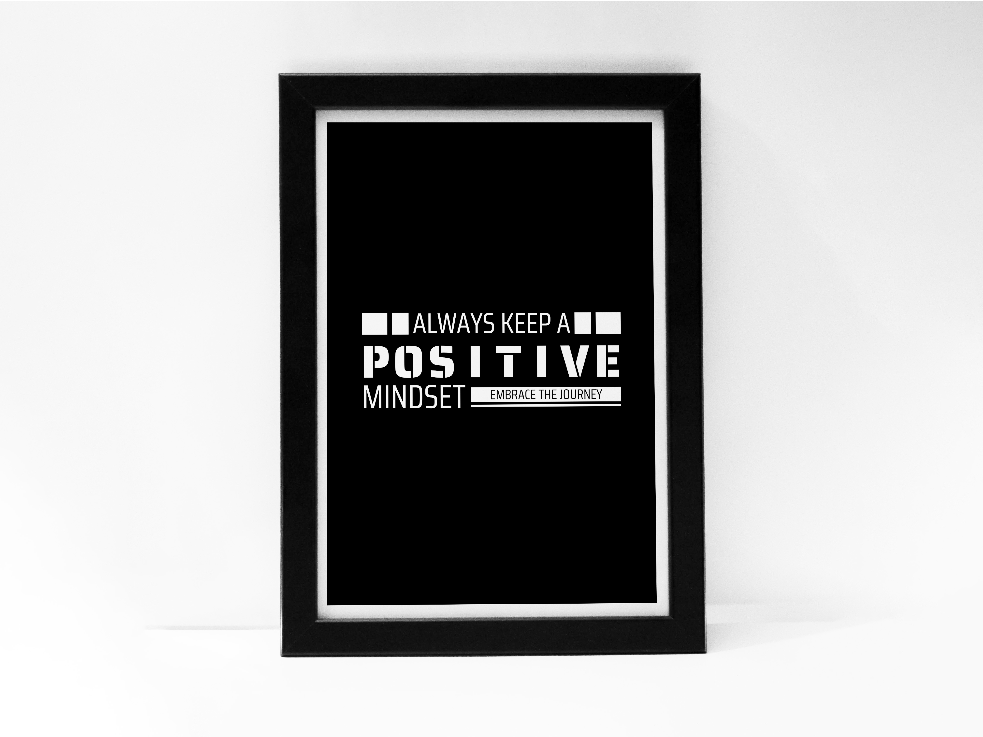 "POSITIVE MINDSET: MOTIVATIONAL JOURNEY" Poster: Add a Touch of Personality to Your Space