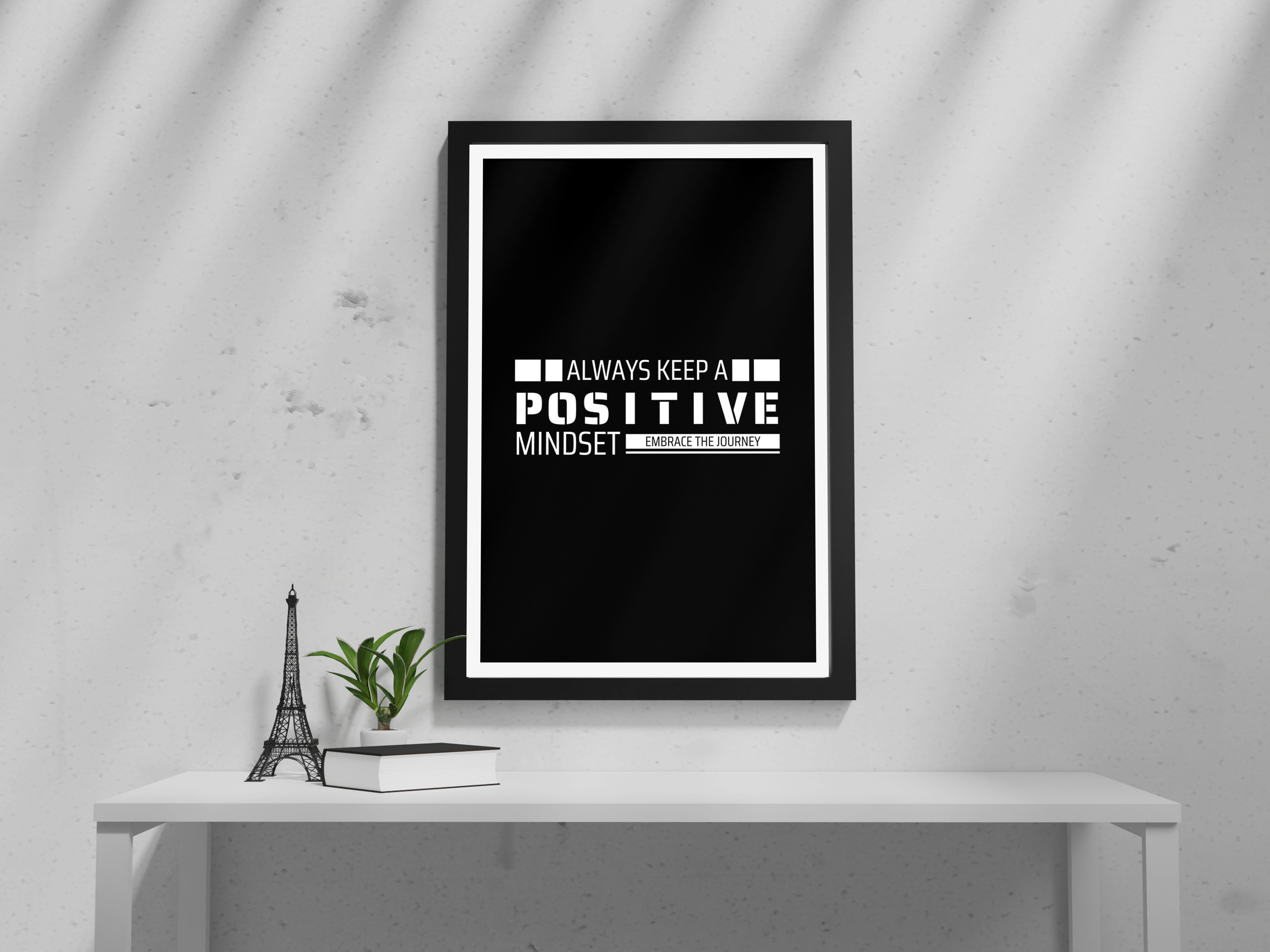 "POSITIVE MINDSET: MOTIVATIONAL JOURNEY" Poster: Add a Touch of Personality to Your Space