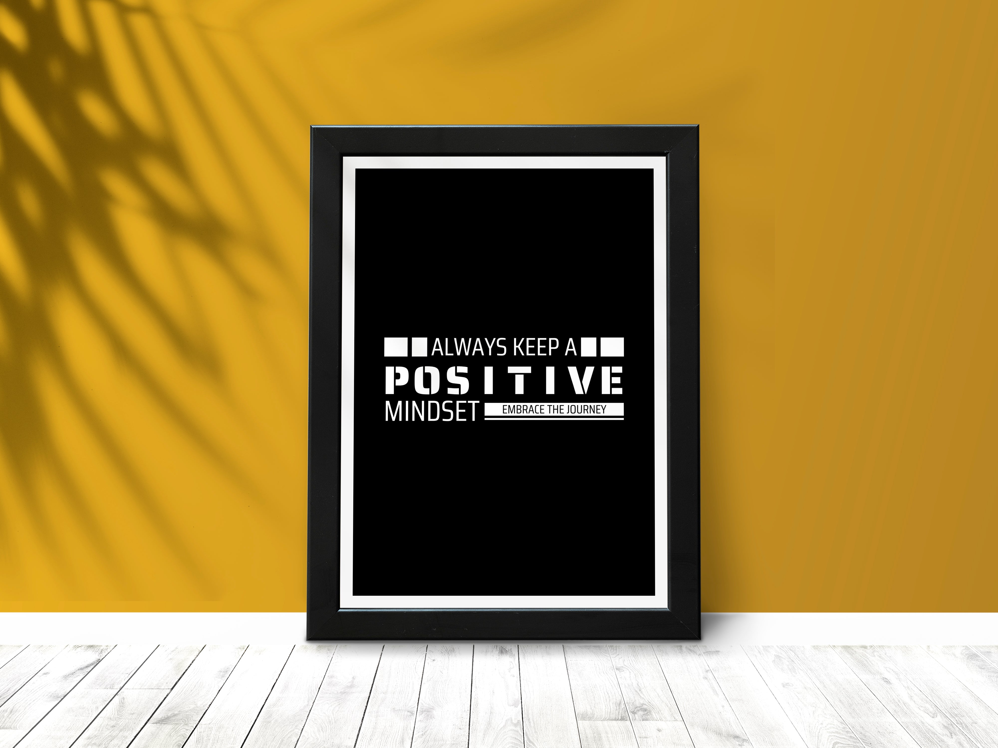 "POSITIVE MINDSET: MOTIVATIONAL JOURNEY" Poster: Add a Touch of Personality to Your Space