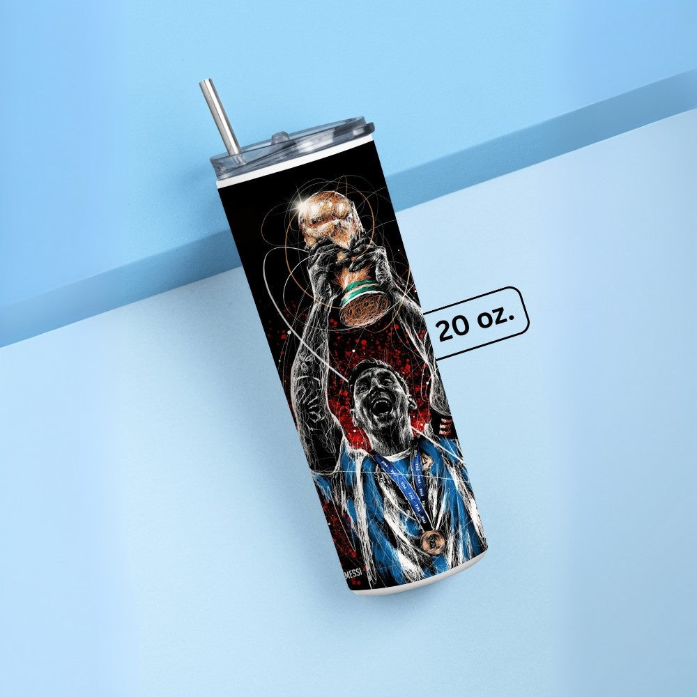 "LIONEL MESSI - The Winning Cup" Tumbler with Metal Straw