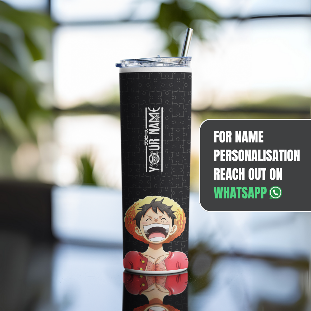"One Piece" Tumbler with Metal Straw