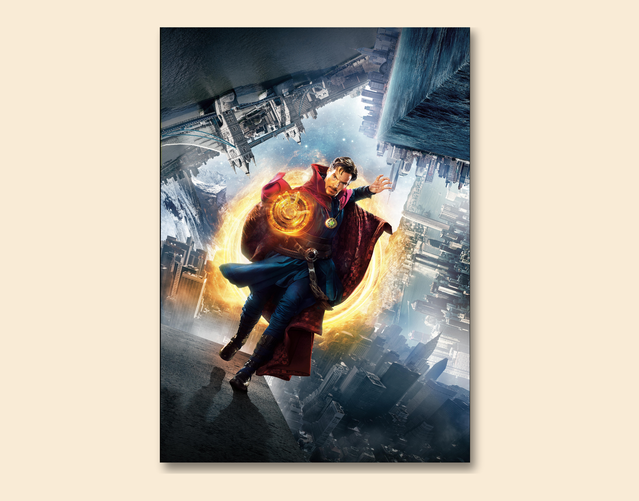 "DR.STRANGE- THE FIGHT THROUGH TIME"- Shiny & Sturdy Metallic Poster Art That Pops & Sticks (Literally!)