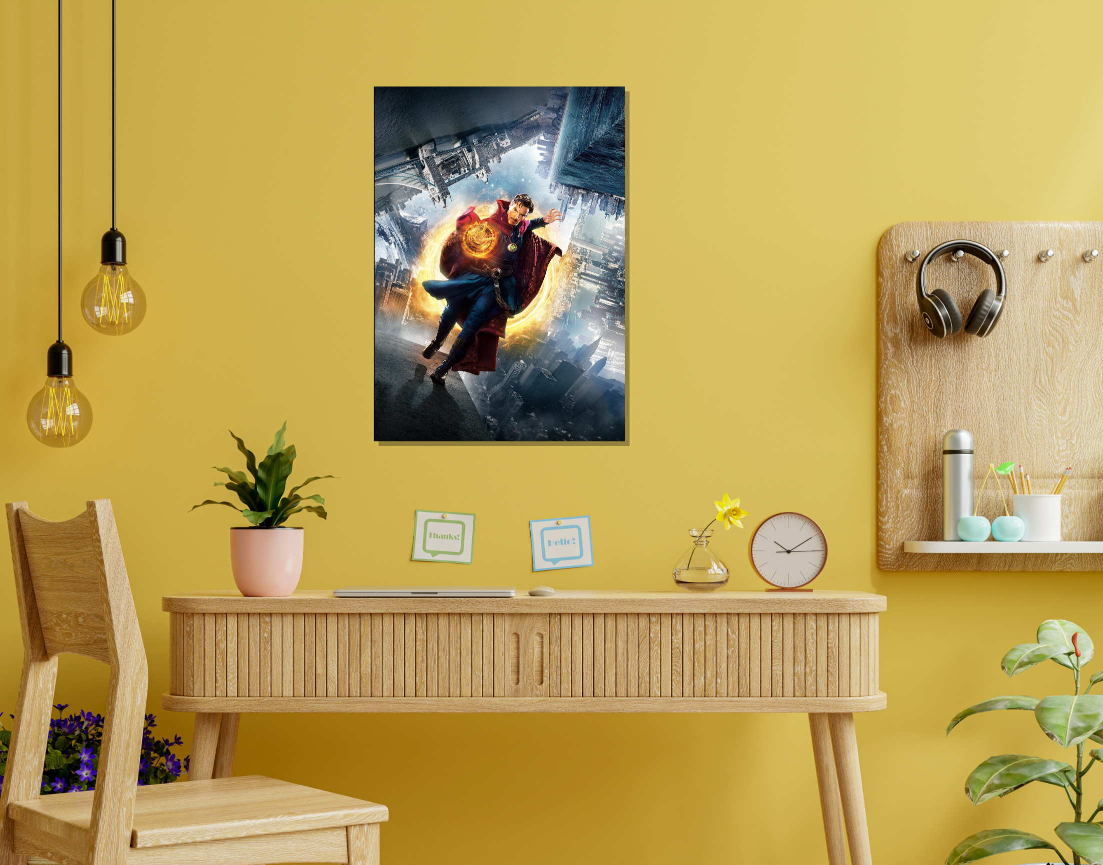 "DR.STRANGE- THE FIGHT THROUGH TIME"- Shiny & Sturdy Metallic Poster Art That Pops & Sticks (Literally!)
