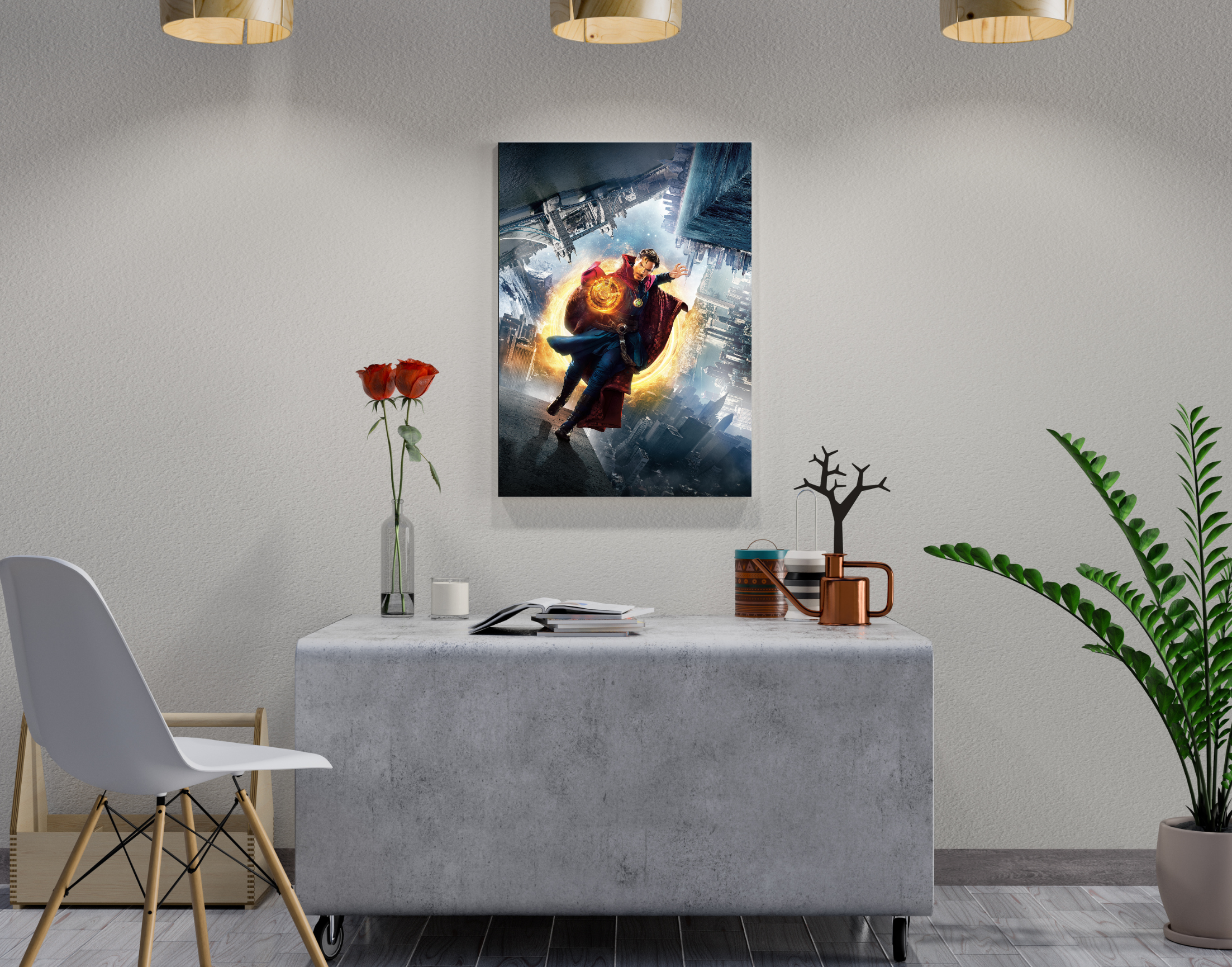 "DR.STRANGE- THE FIGHT THROUGH TIME"- Shiny & Sturdy Metallic Poster Art That Pops & Sticks (Literally!)