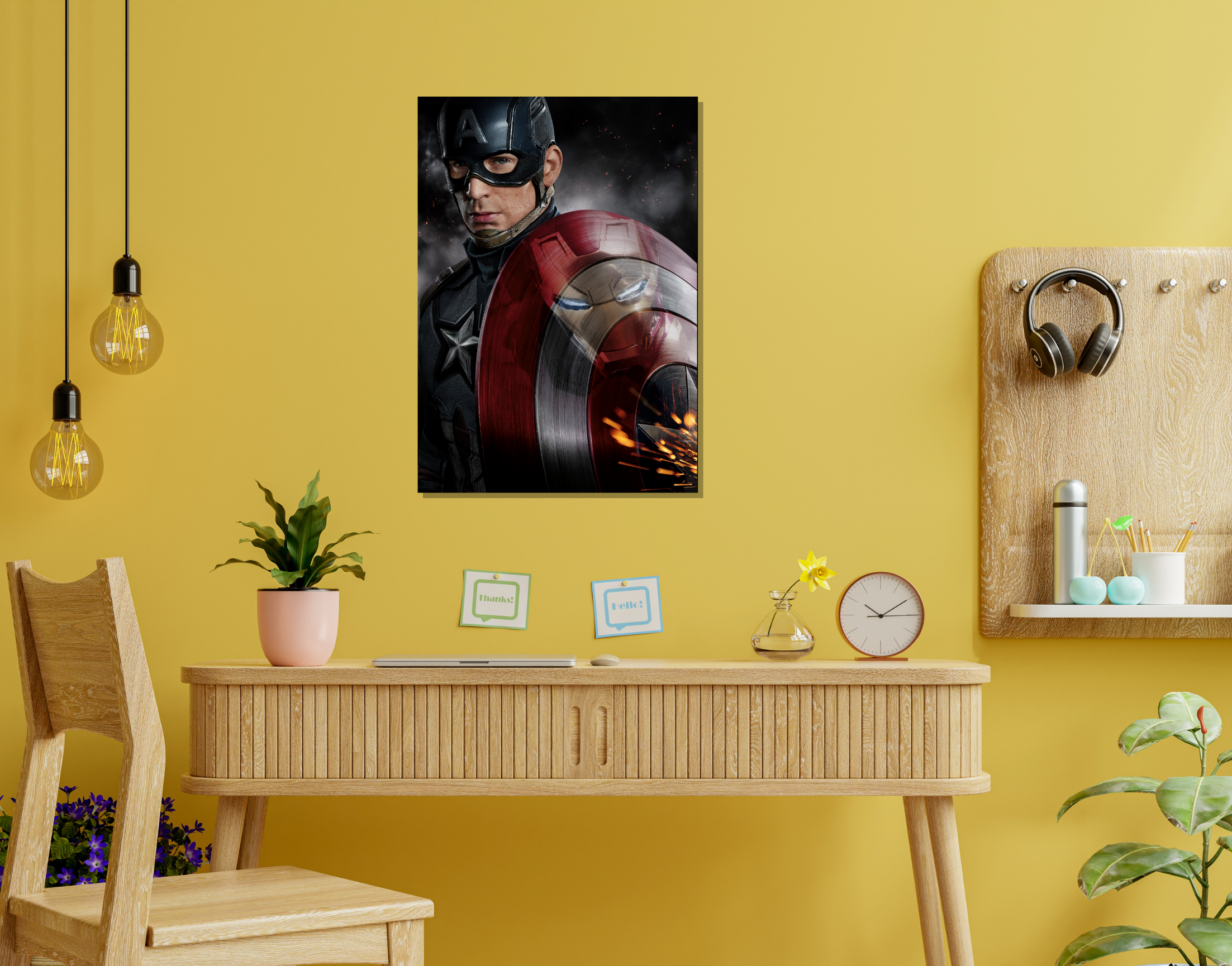 "CAPTAIN AMERICA VS IRON MAN: THE FIGHT"- Shiny & Sturdy Metallic Poster Art That Pops & Sticks (Literally!)