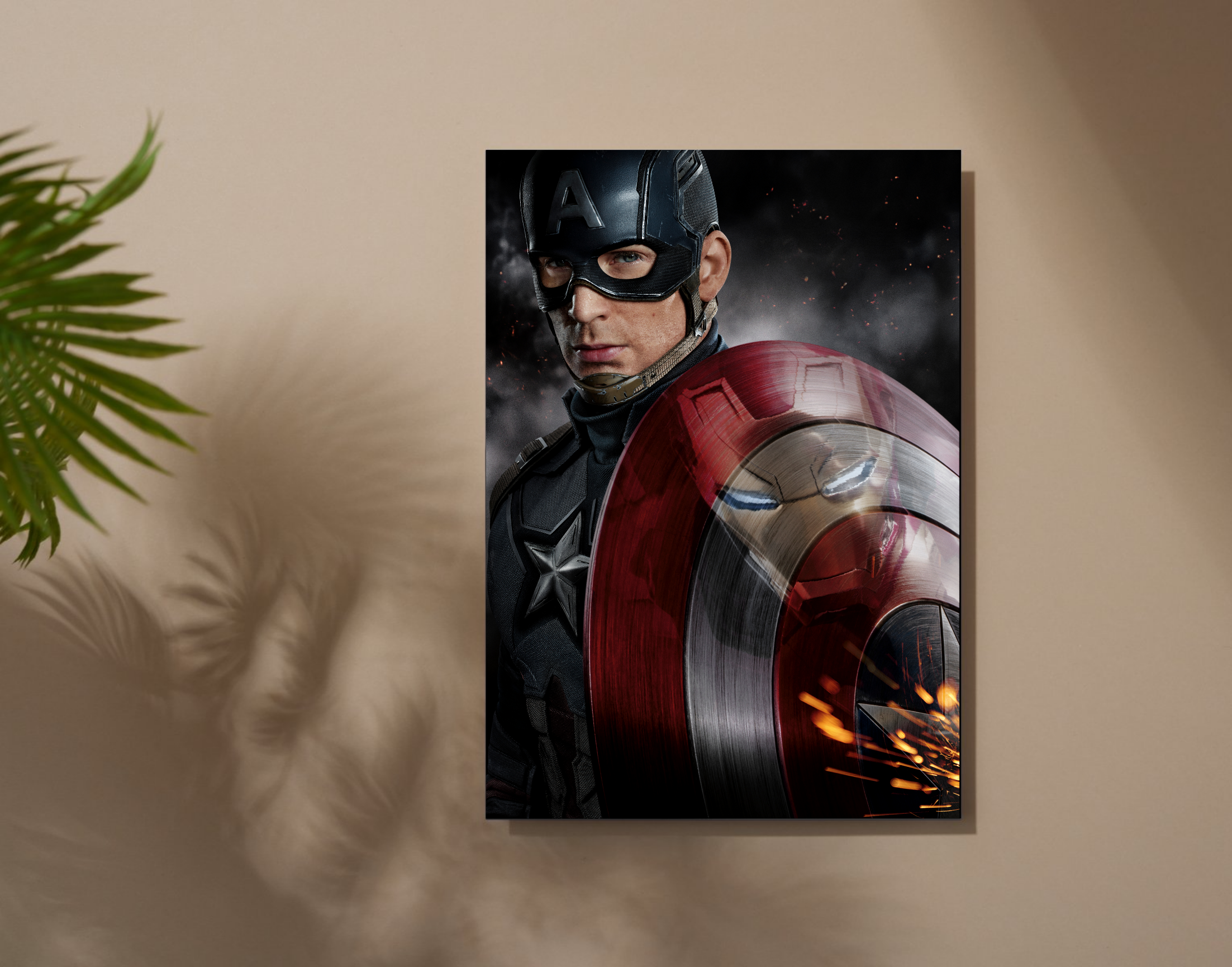 "CAPTAIN AMERICA VS IRON MAN: THE FIGHT"- Shiny & Sturdy Metallic Poster Art That Pops & Sticks (Literally!)