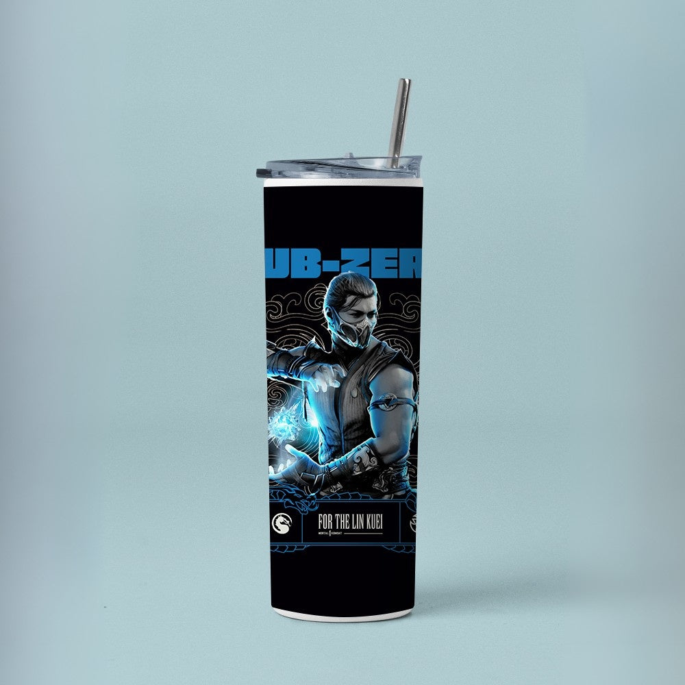 "Sub-Zero (Mortal Kombat) AMOLED" Tumbler with Metal Straw