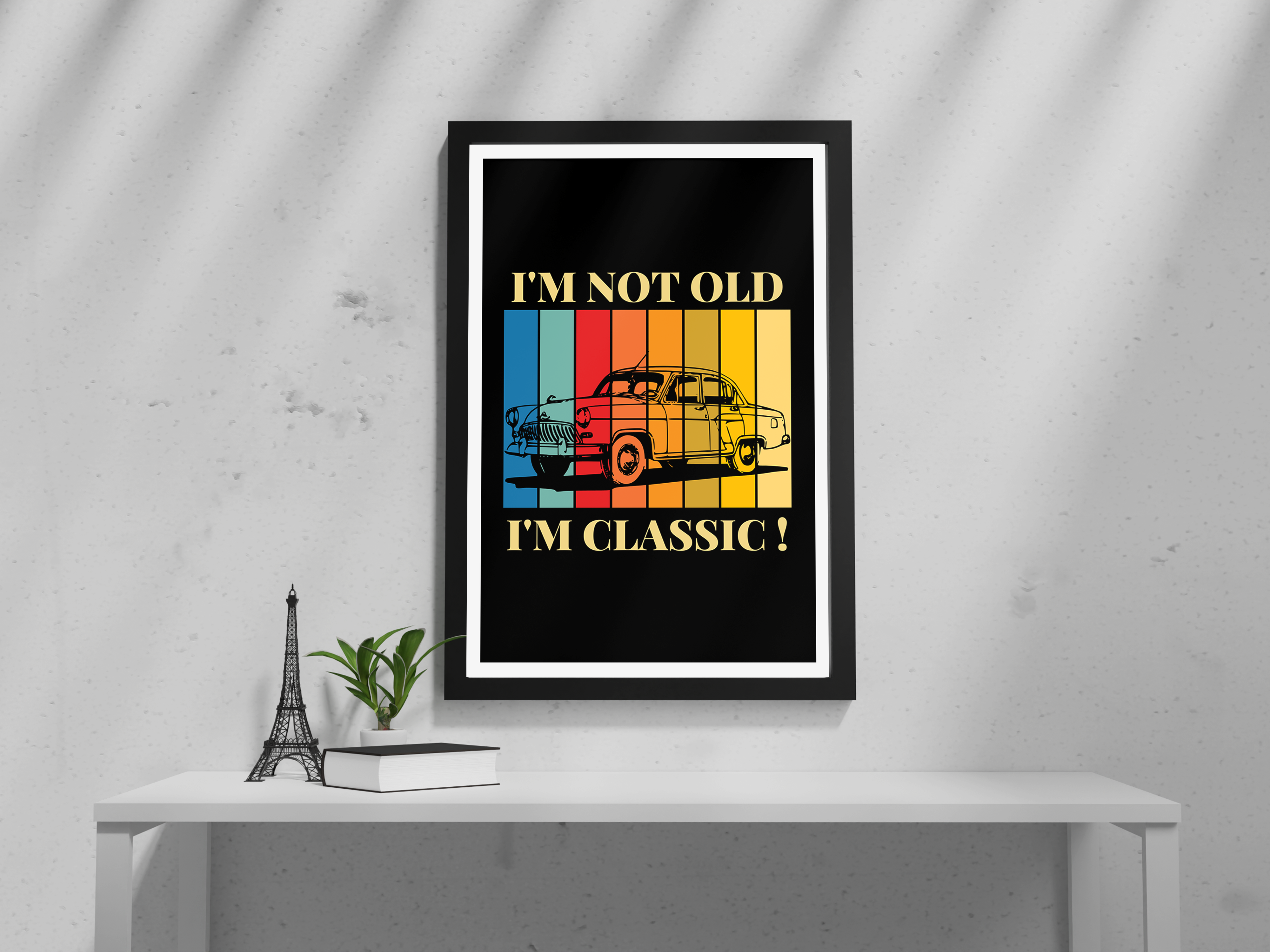 "CLASSIC CAR: Ambassador" Poster: Add a Touch of Personality to Your Space