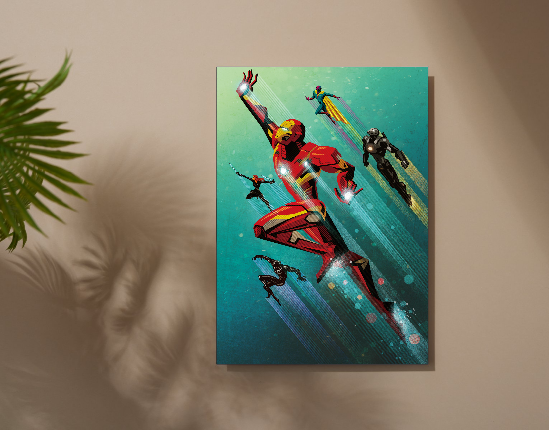 "AVENGERS: SKETCH DESIGN"- Shiny & Sturdy Metallic Poster Art That Pops & Sticks (Literally!)