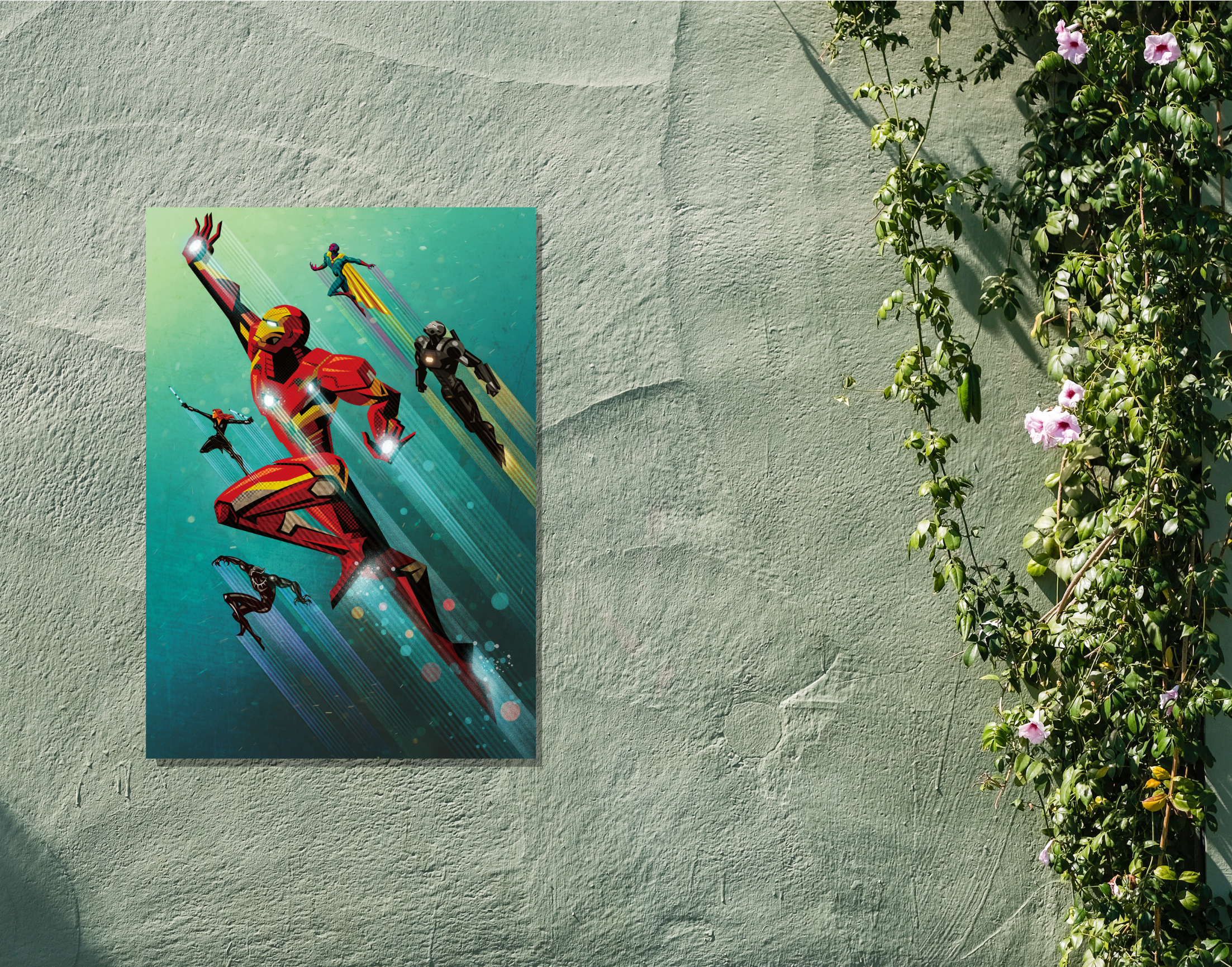 "AVENGERS: SKETCH DESIGN"- Shiny & Sturdy Metallic Poster Art That Pops & Sticks (Literally!)