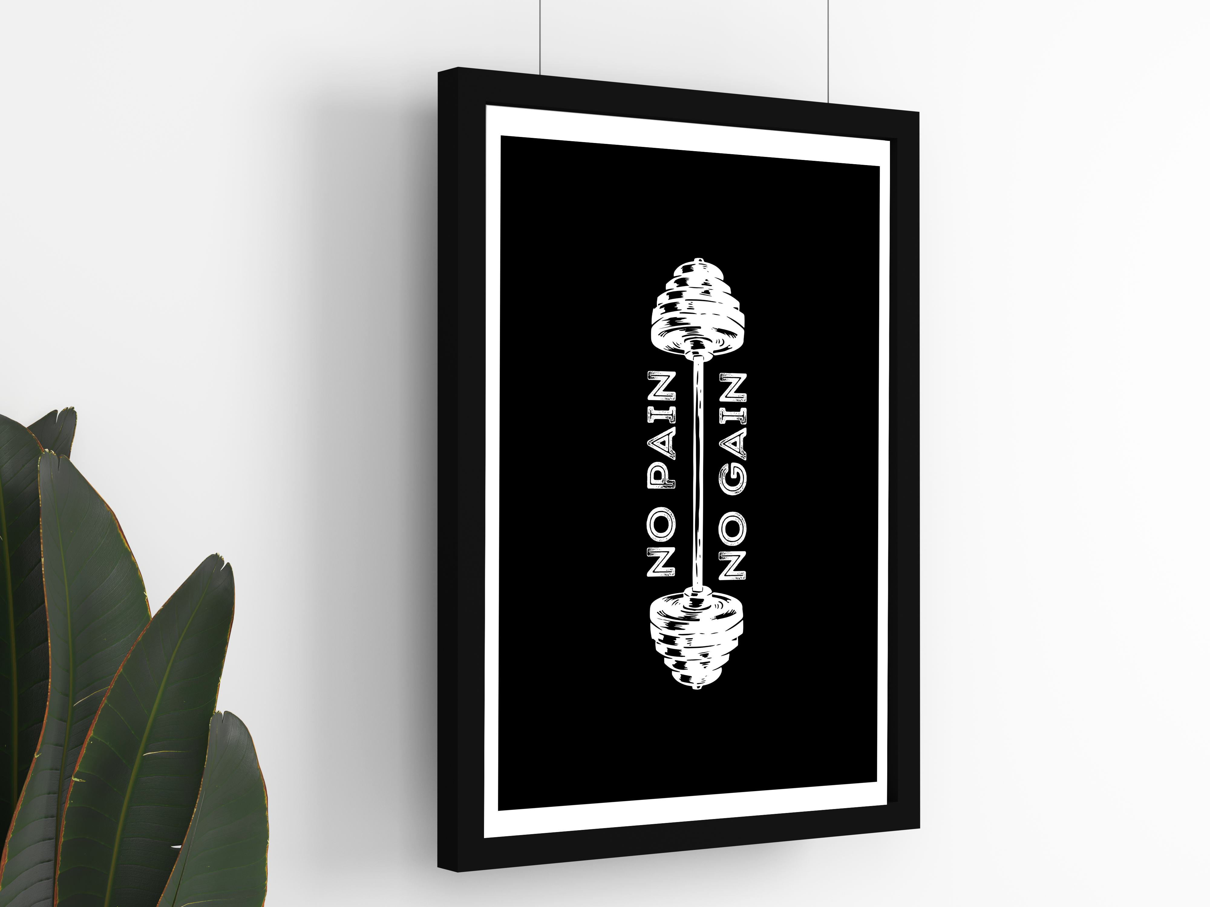 "NO PAIN, NO GAIN: Dumb-bells" Poster: Add a Touch of Personality to Your Space