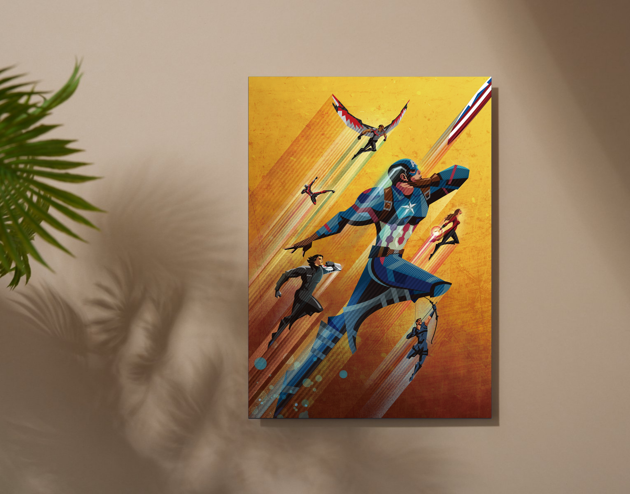 "AVENGERS TEAM: SKETCH DESIGN"- Shiny & Sturdy Metallic Poster Art That Pops & Sticks (Literally!)