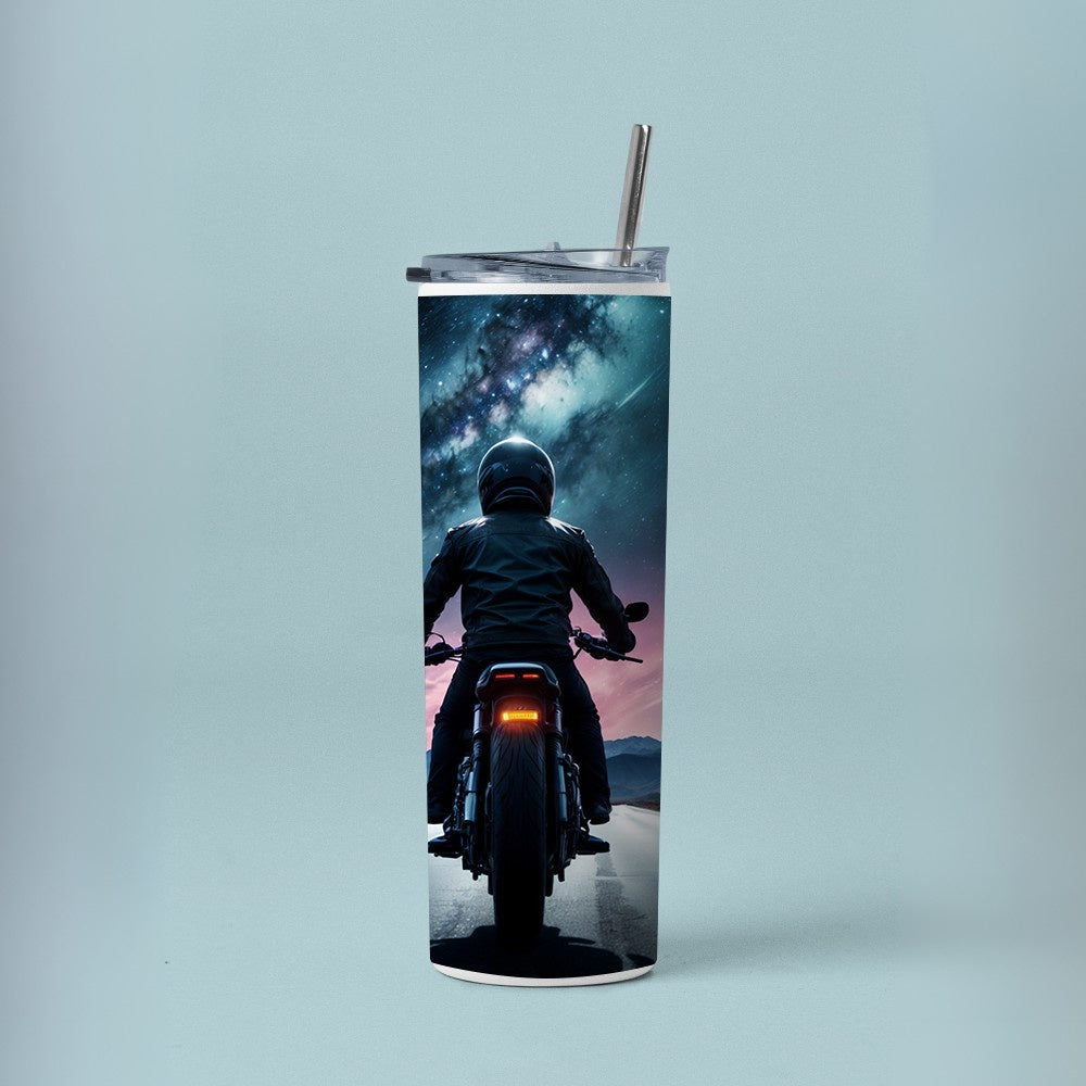 "In The Dark- Road trip" Tumbler with Metal Straw