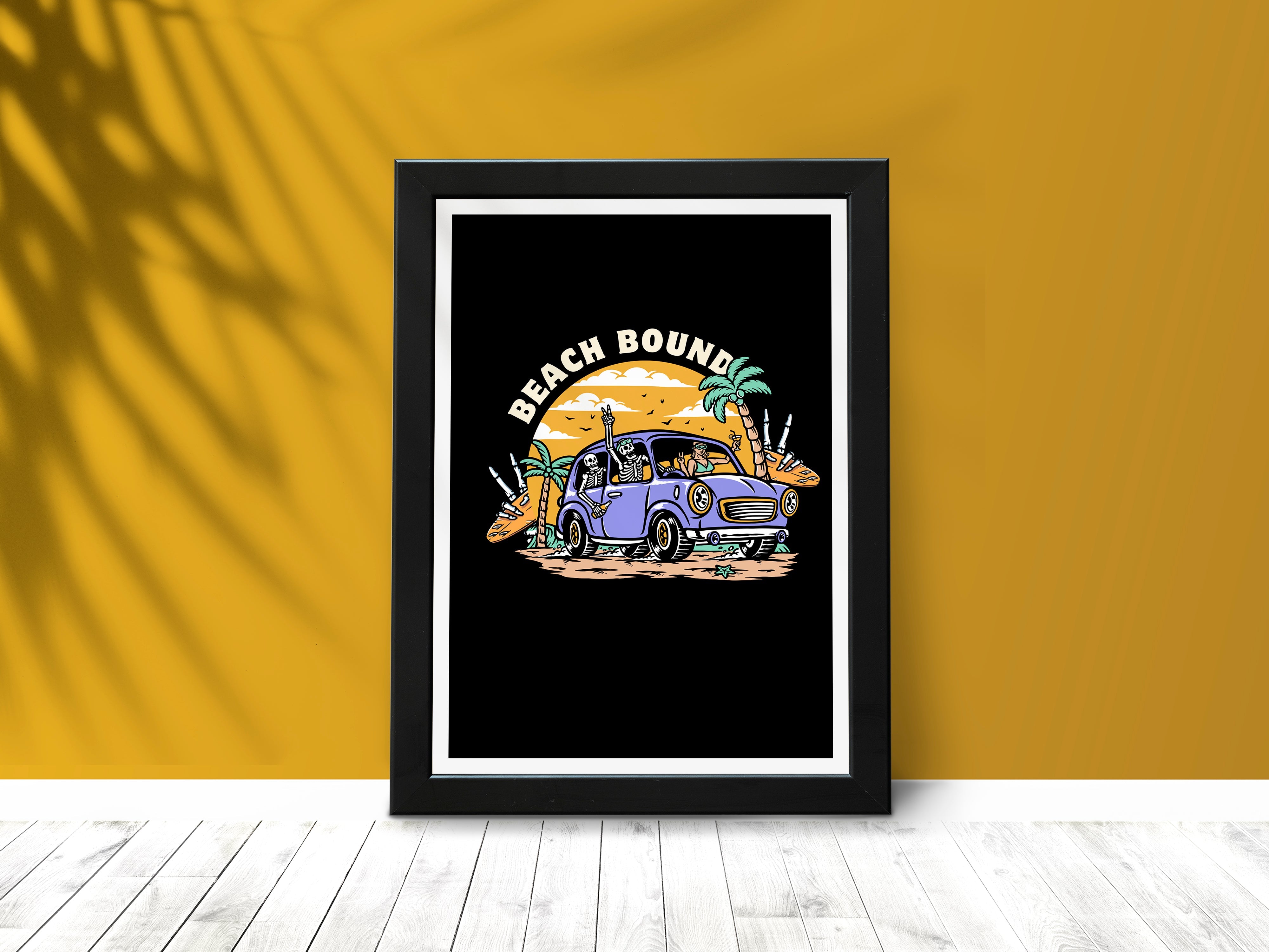 "BEACH BOUND:SKULL UP" Poster: Add a Touch of Personality to Your Space