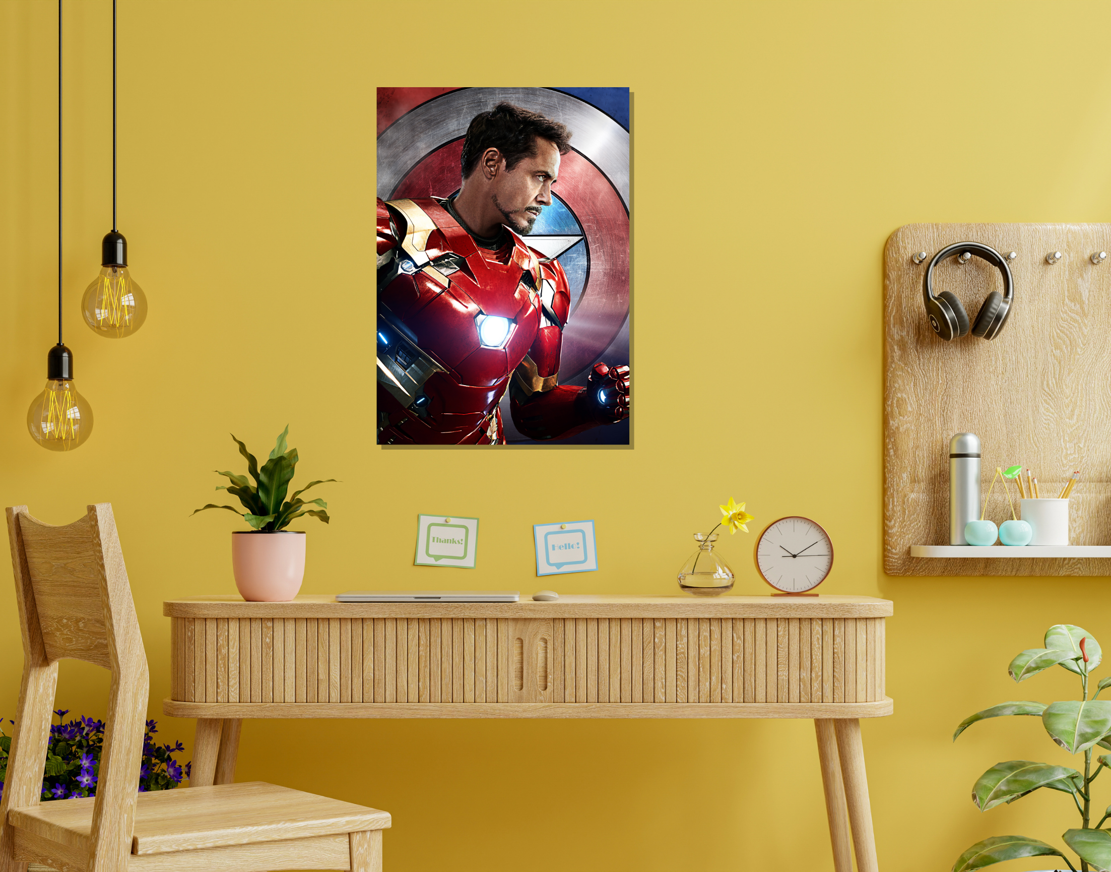 "IRON MAN vs CAPTAIN AMERICA: MARVEL"- Shiny & Sturdy Metallic Poster Art That Pops & Sticks (Literally!)