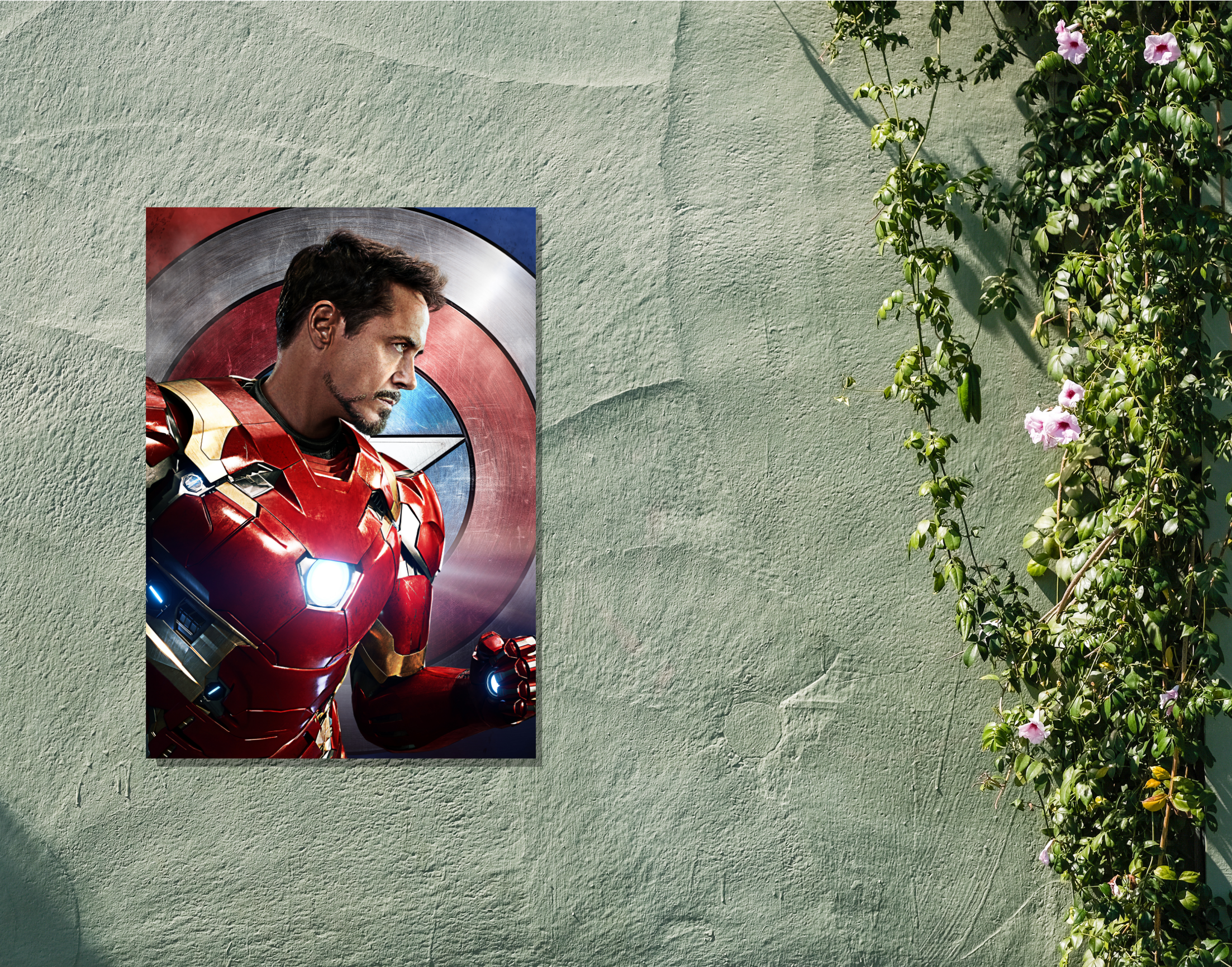 "IRON MAN vs CAPTAIN AMERICA: MARVEL"- Shiny & Sturdy Metallic Poster Art That Pops & Sticks (Literally!)