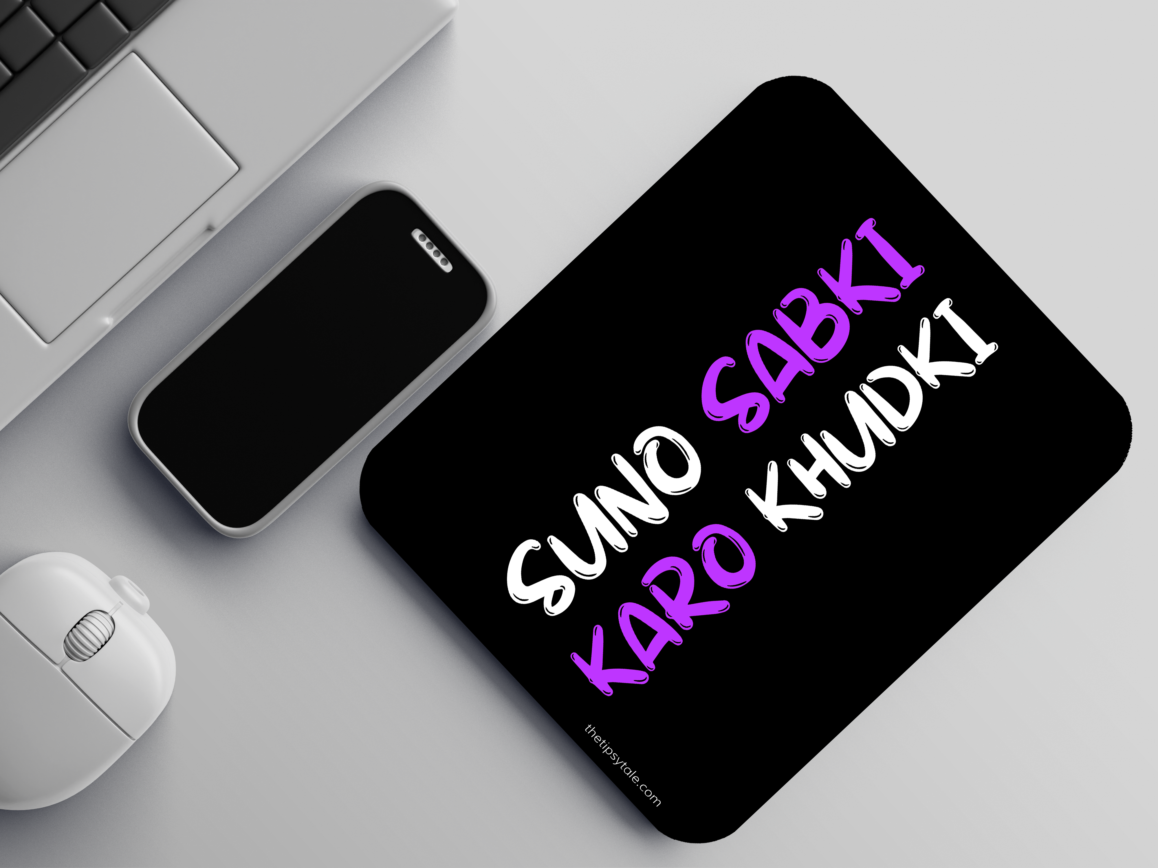 "SUNO SABKI KARO,KHUDKI-WOMEN'S EDITION" Mousepad Enhance Your Workspace with Style