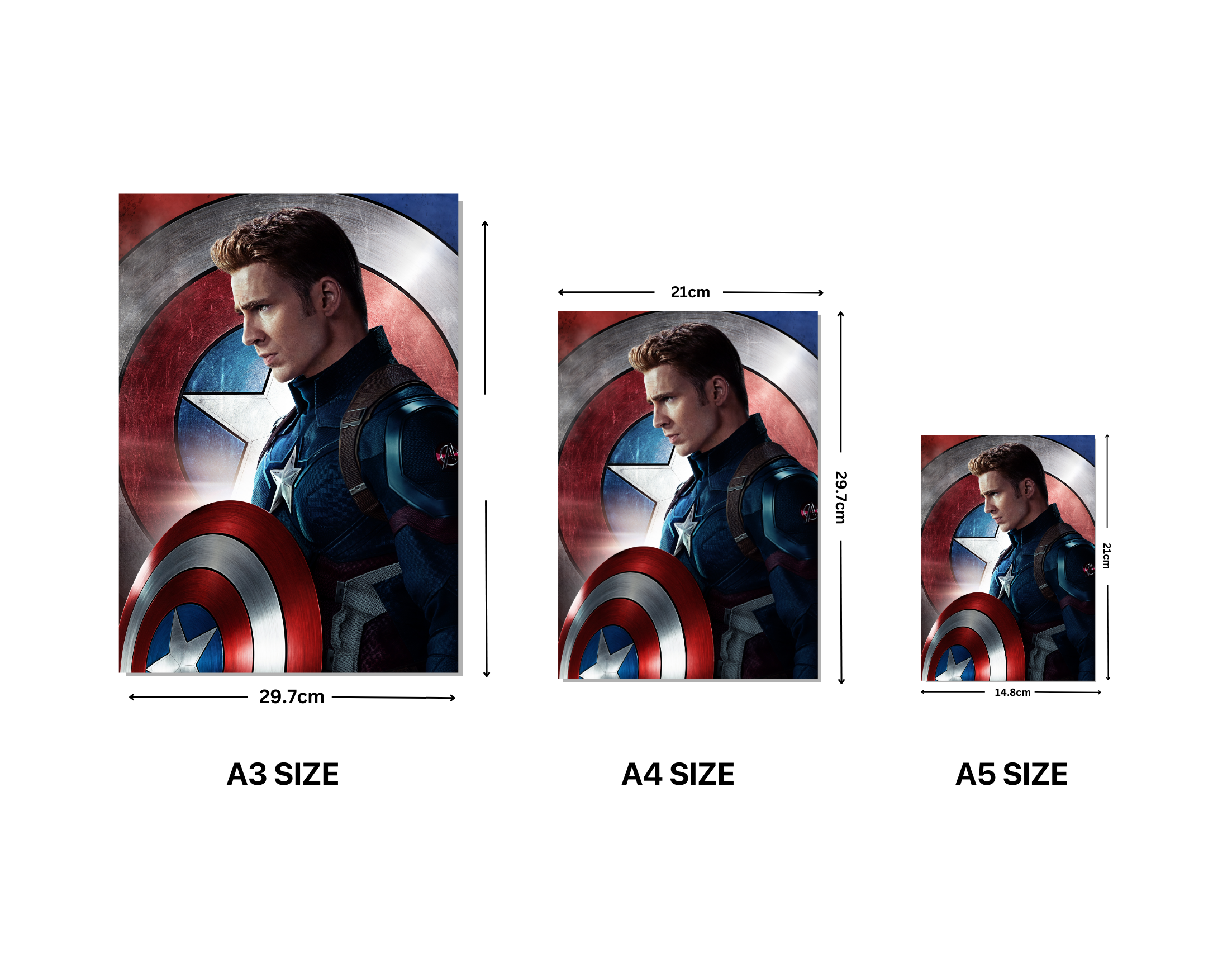 "CAPTAIN AMERICA vs IRON MAN: MARVEL"- Shiny & Sturdy Metallic Poster Art That Pops & Sticks (Literally!)