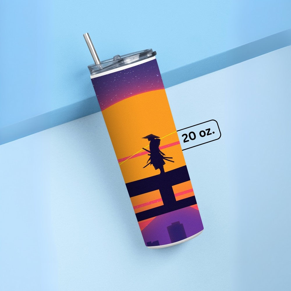 "Samurai Torii gate" Tumbler with Metal Straw
