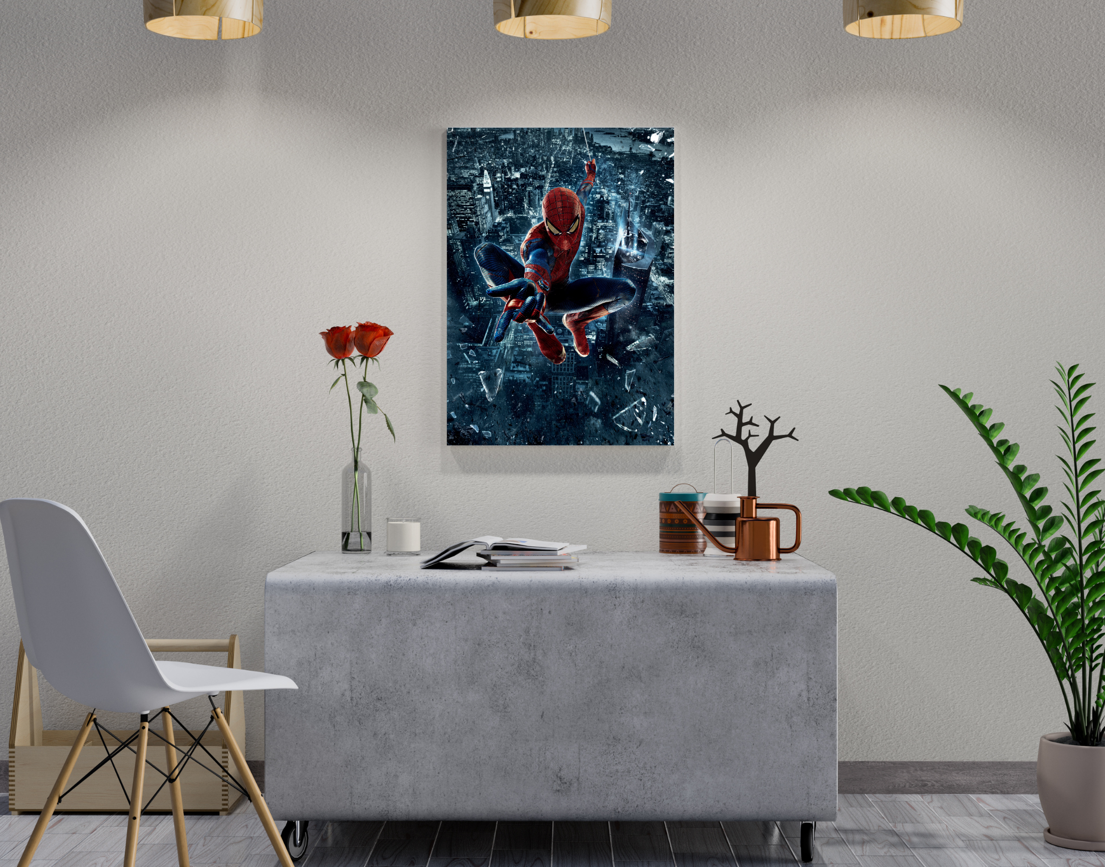 "SPIDERMAN: IN THE WEB CITY"- Shiny & Sturdy Metallic Poster Art That Pops & Sticks (Literally!)