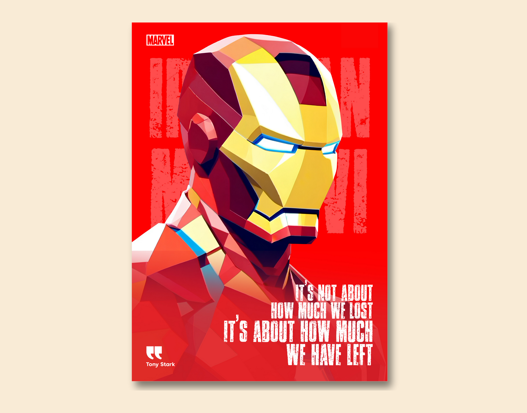 "THE IRON MAN: TONY STARK"- Shiny & Sturdy Metallic Poster Art That Pops & Sticks (Literally!)