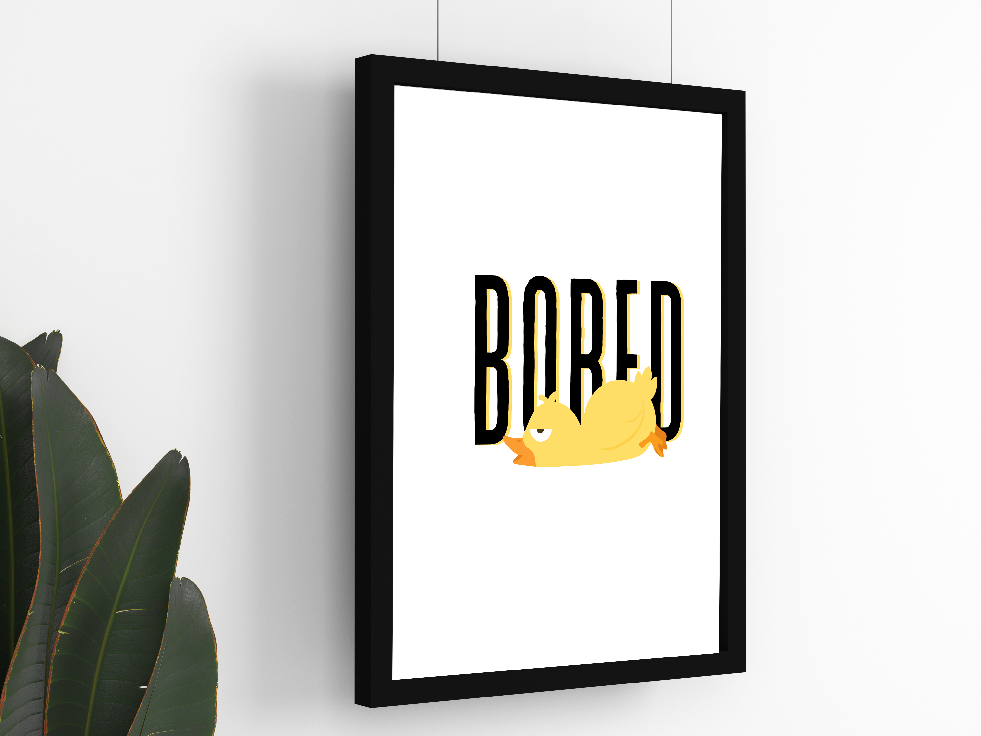 "BORED AS A DUCK" Poster: Add a Touch of Personality to Your Space