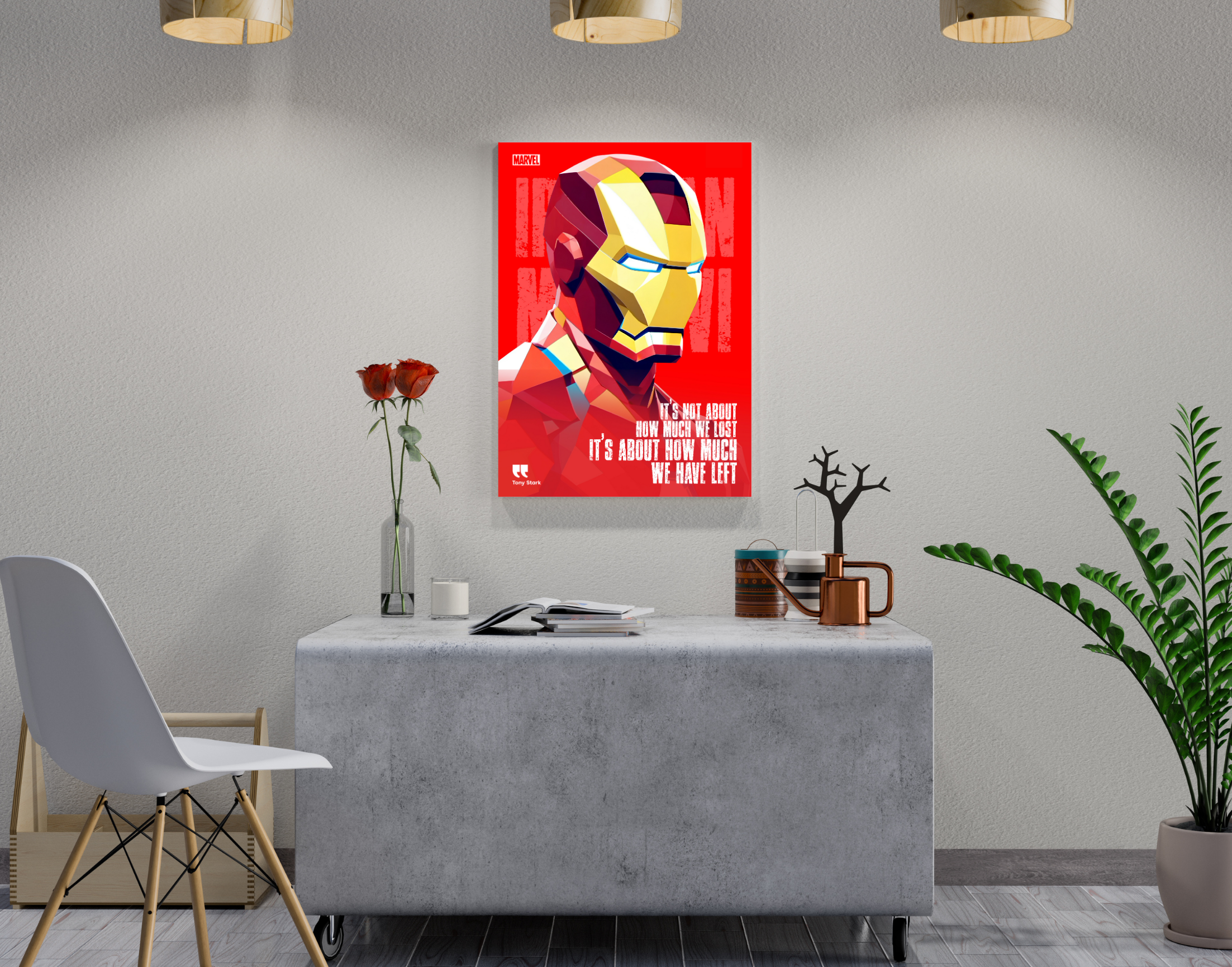 "THE IRON MAN: TONY STARK"- Shiny & Sturdy Metallic Poster Art That Pops & Sticks (Literally!)