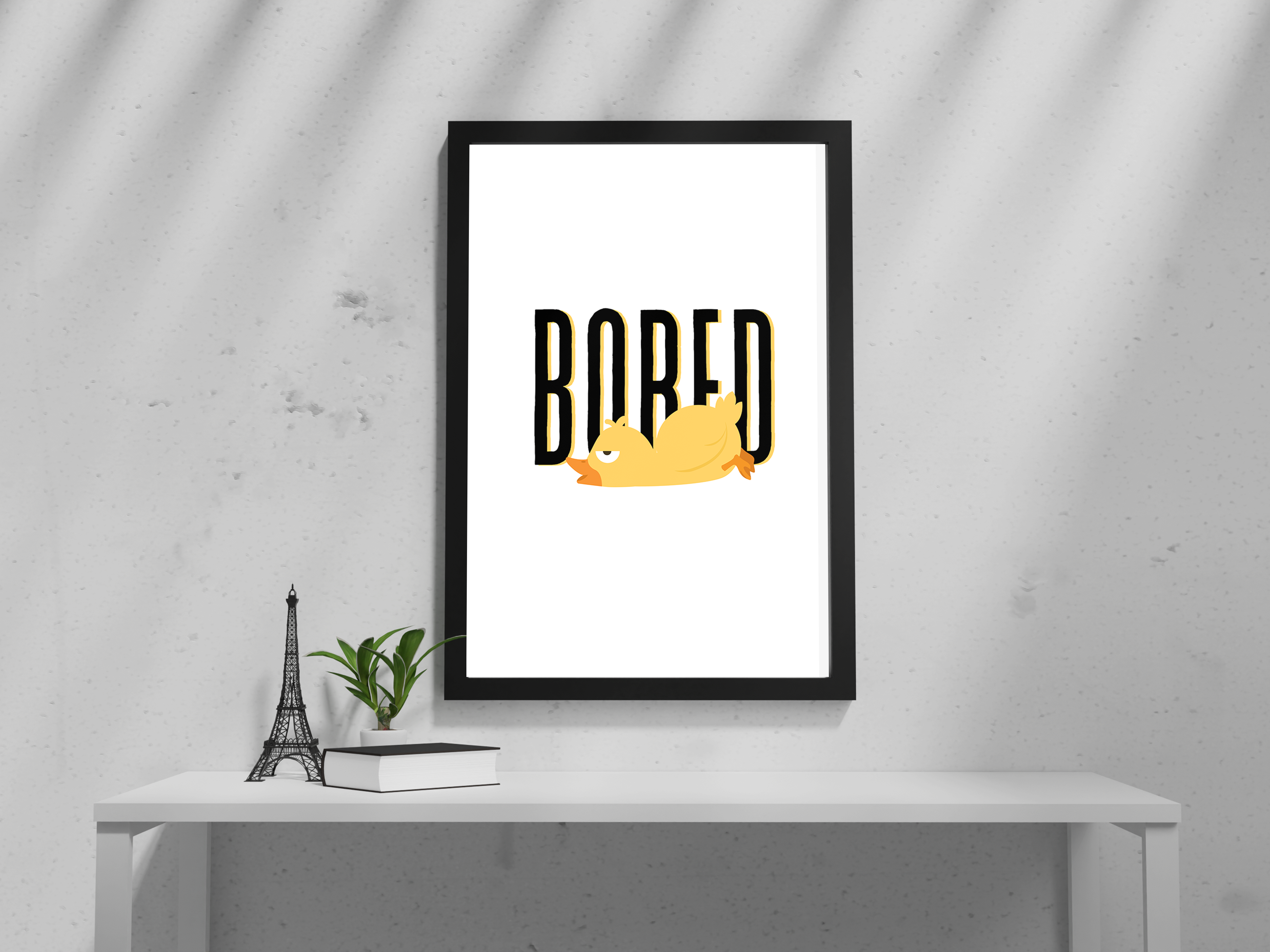 "BORED AS A DUCK" Poster: Add a Touch of Personality to Your Space