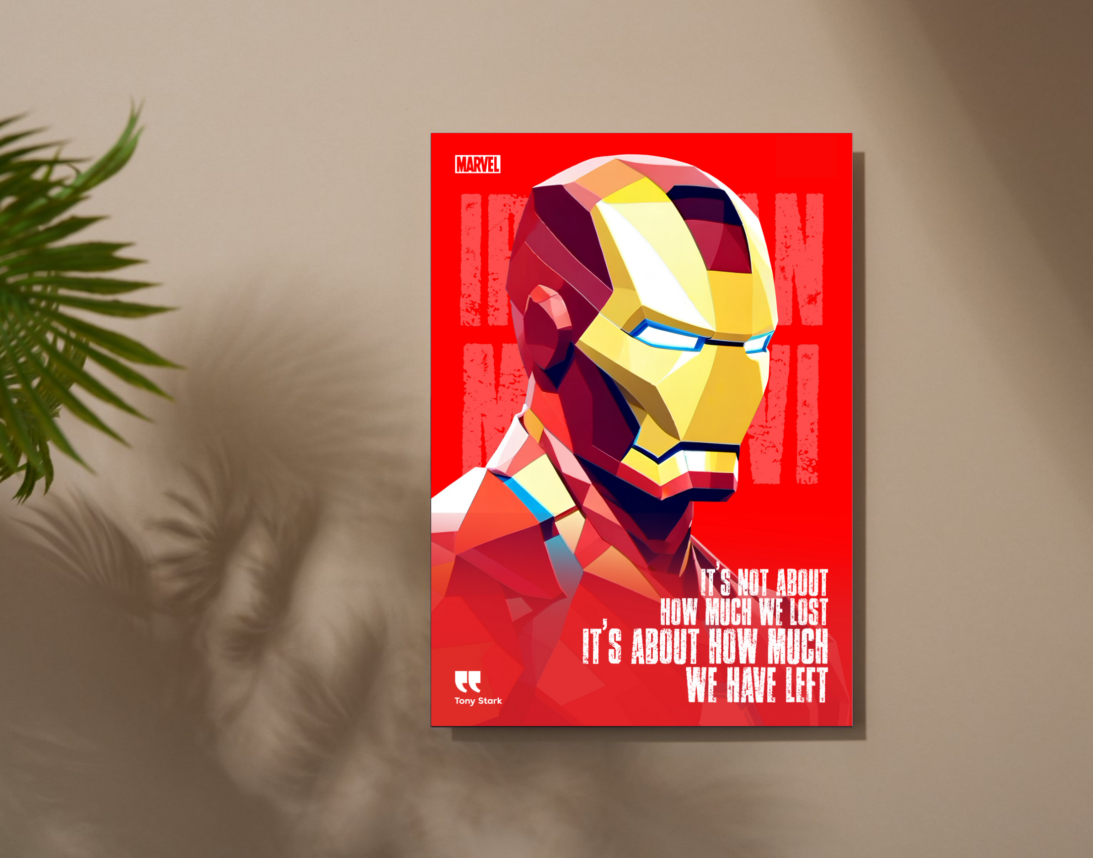 "THE IRON MAN: TONY STARK"- Shiny & Sturdy Metallic Poster Art That Pops & Sticks (Literally!)