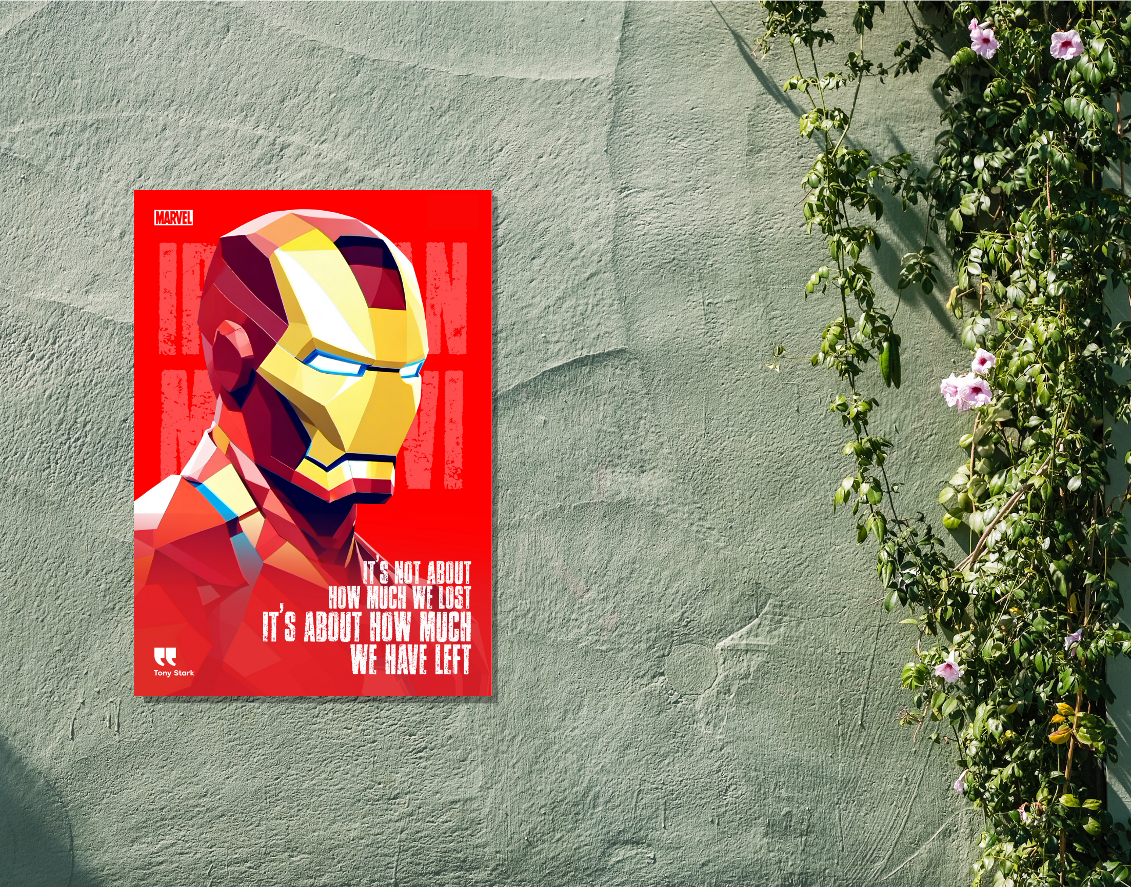 "THE IRON MAN: TONY STARK"- Shiny & Sturdy Metallic Poster Art That Pops & Sticks (Literally!)