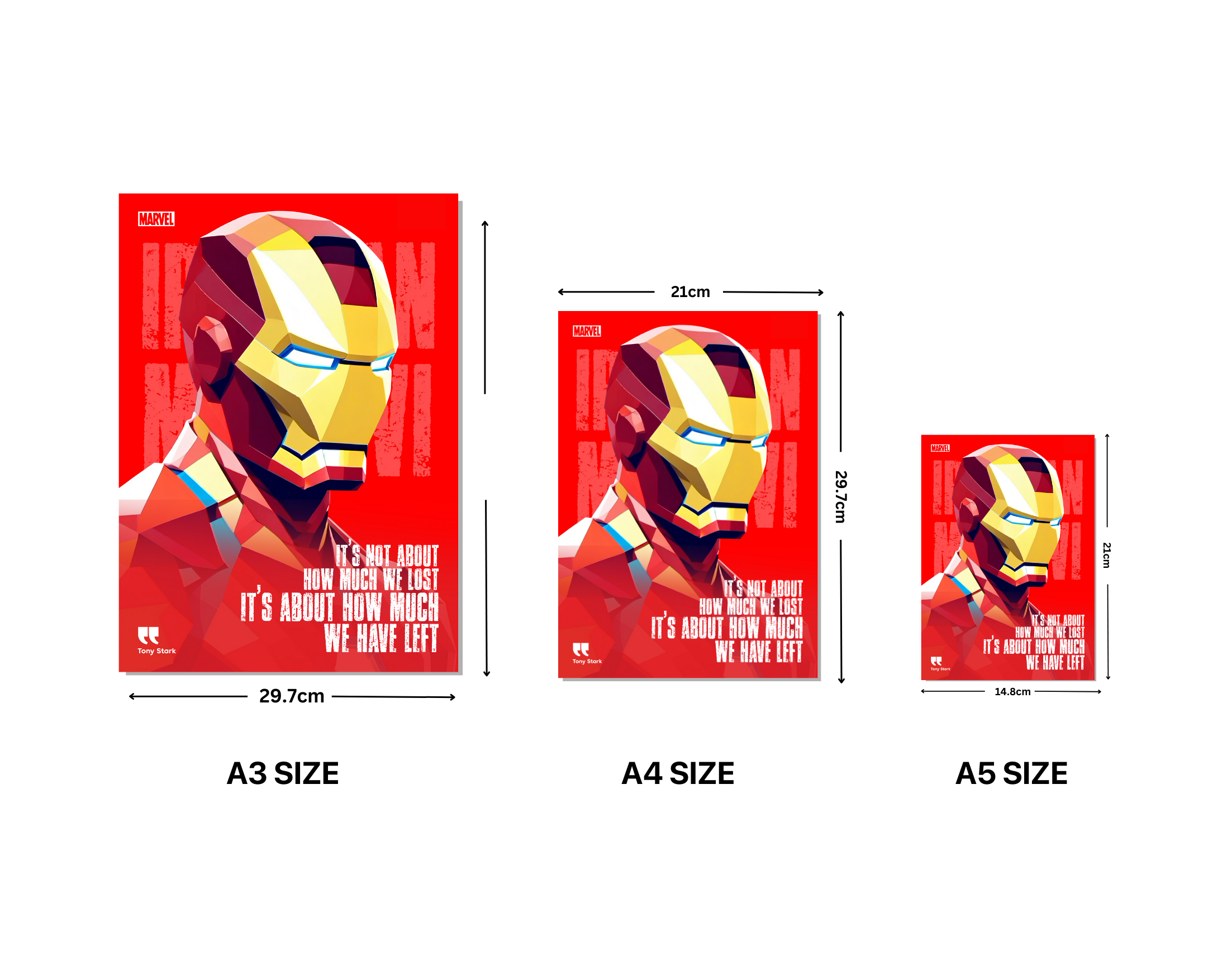 "THE IRON MAN: TONY STARK"- Shiny & Sturdy Metallic Poster Art That Pops & Sticks (Literally!)