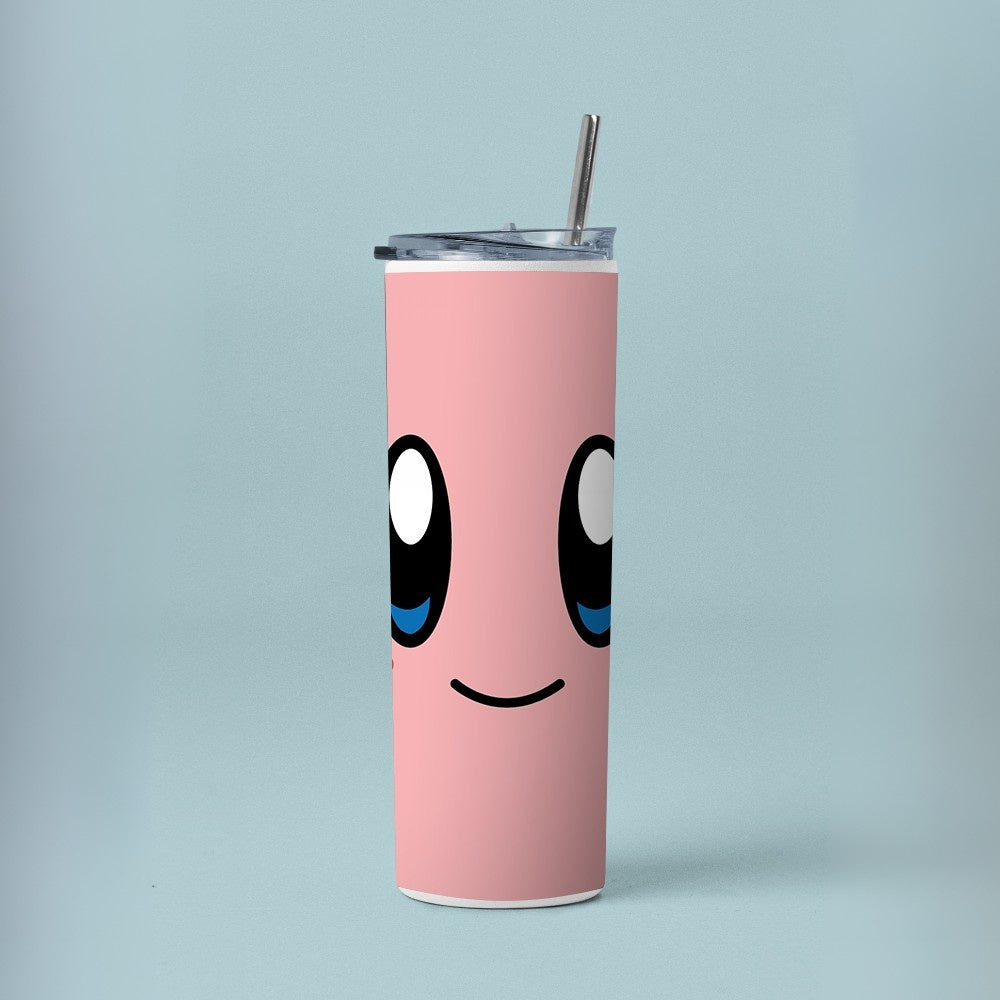 "Hello Kitty: Kirby Kawaii face" Tumbler with Metal Straw