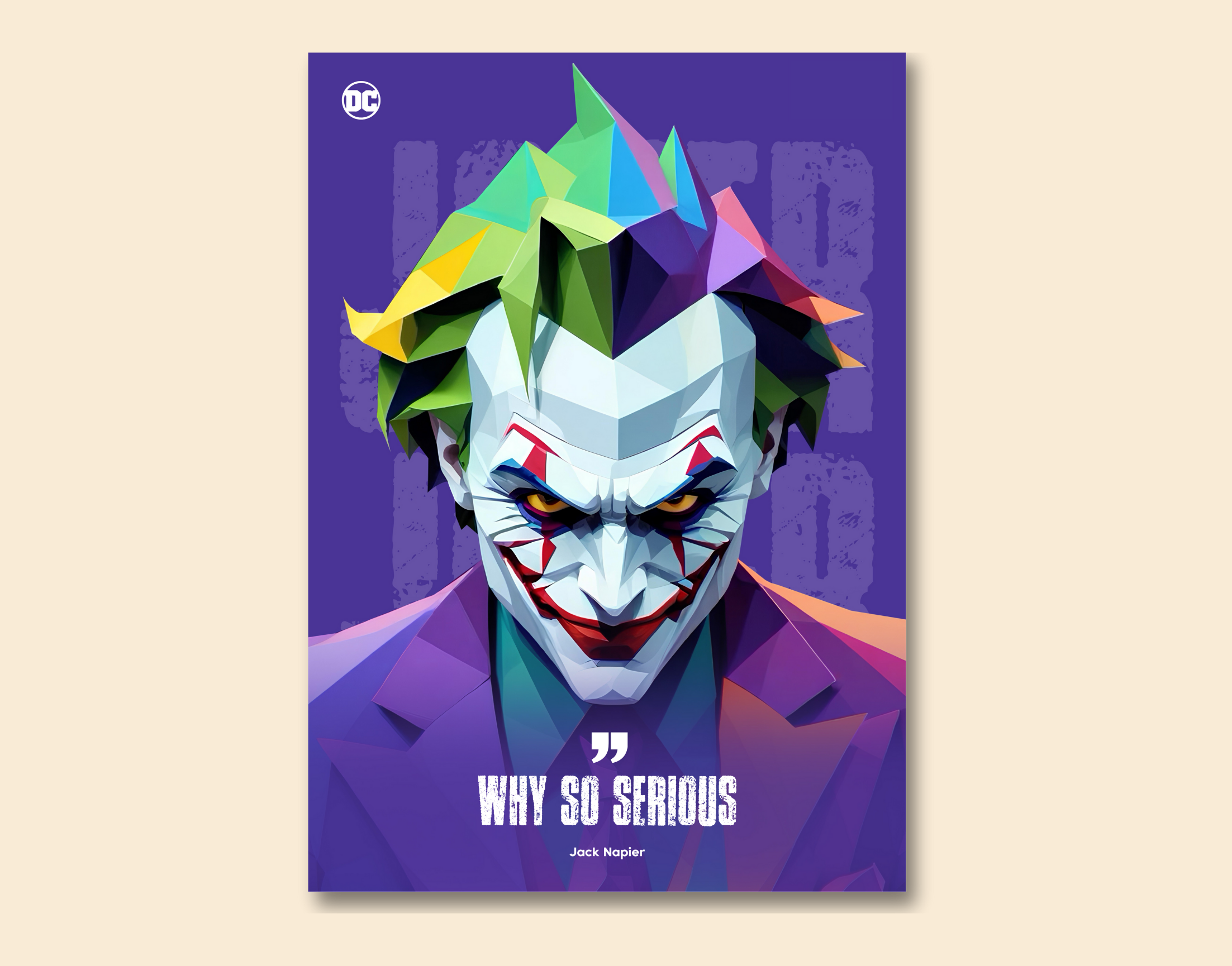 "WHY SO SERIOUS: JOKER"- Shiny & Sturdy Metallic Poster Art That Pops & Sticks (Literally!)