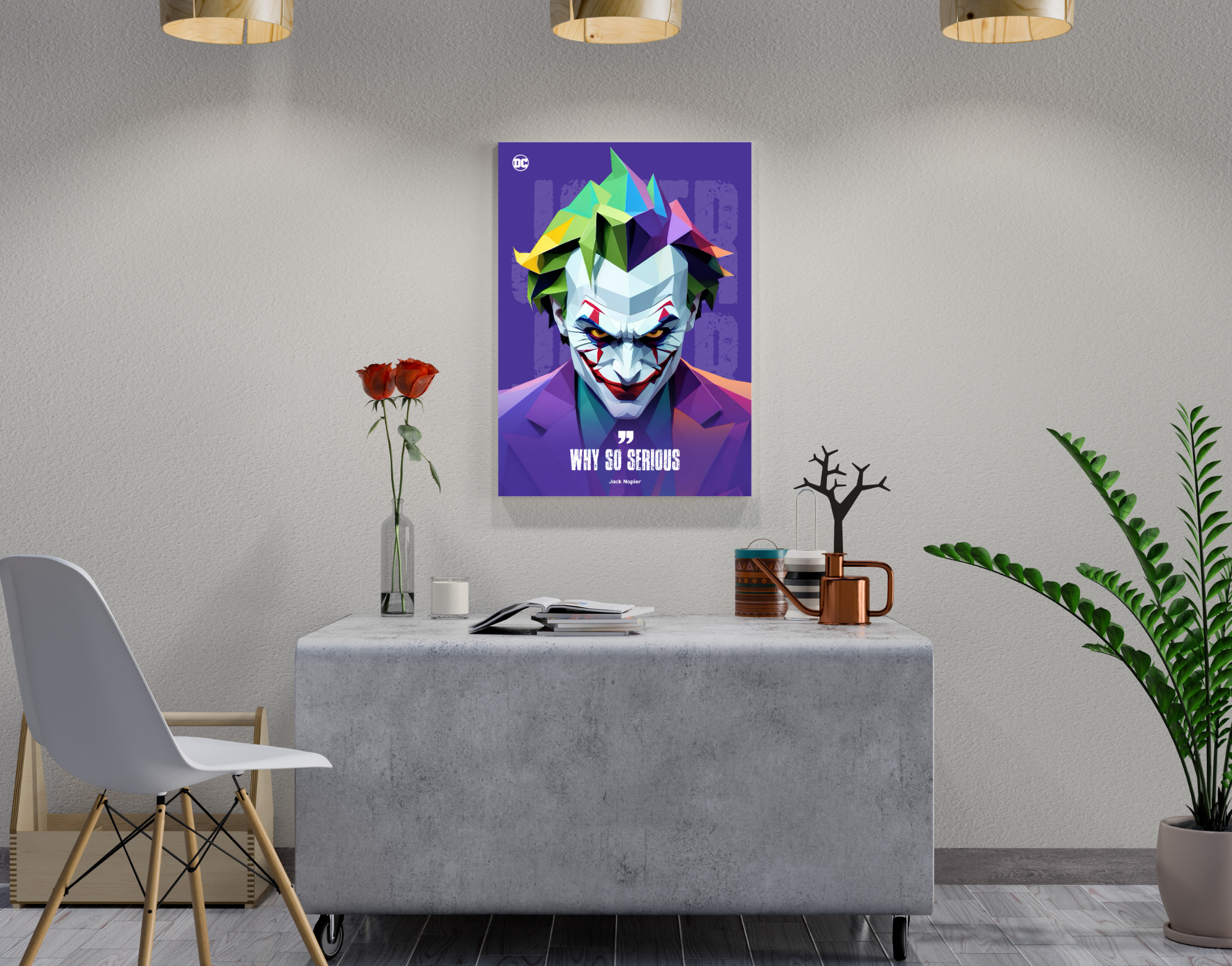 "WHY SO SERIOUS: JOKER"- Shiny & Sturdy Metallic Poster Art That Pops & Sticks (Literally!)