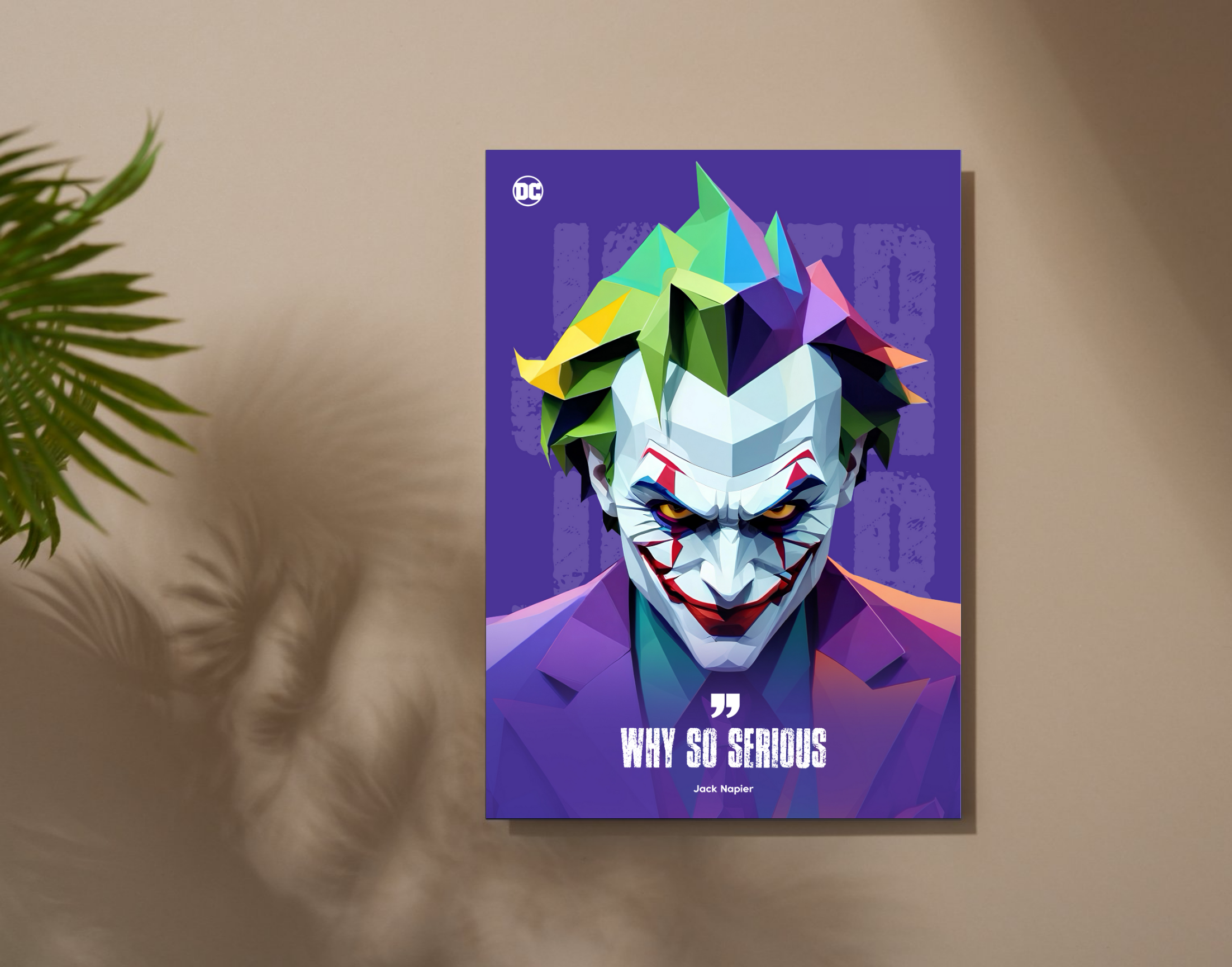 "WHY SO SERIOUS: JOKER"- Shiny & Sturdy Metallic Poster Art That Pops & Sticks (Literally!)
