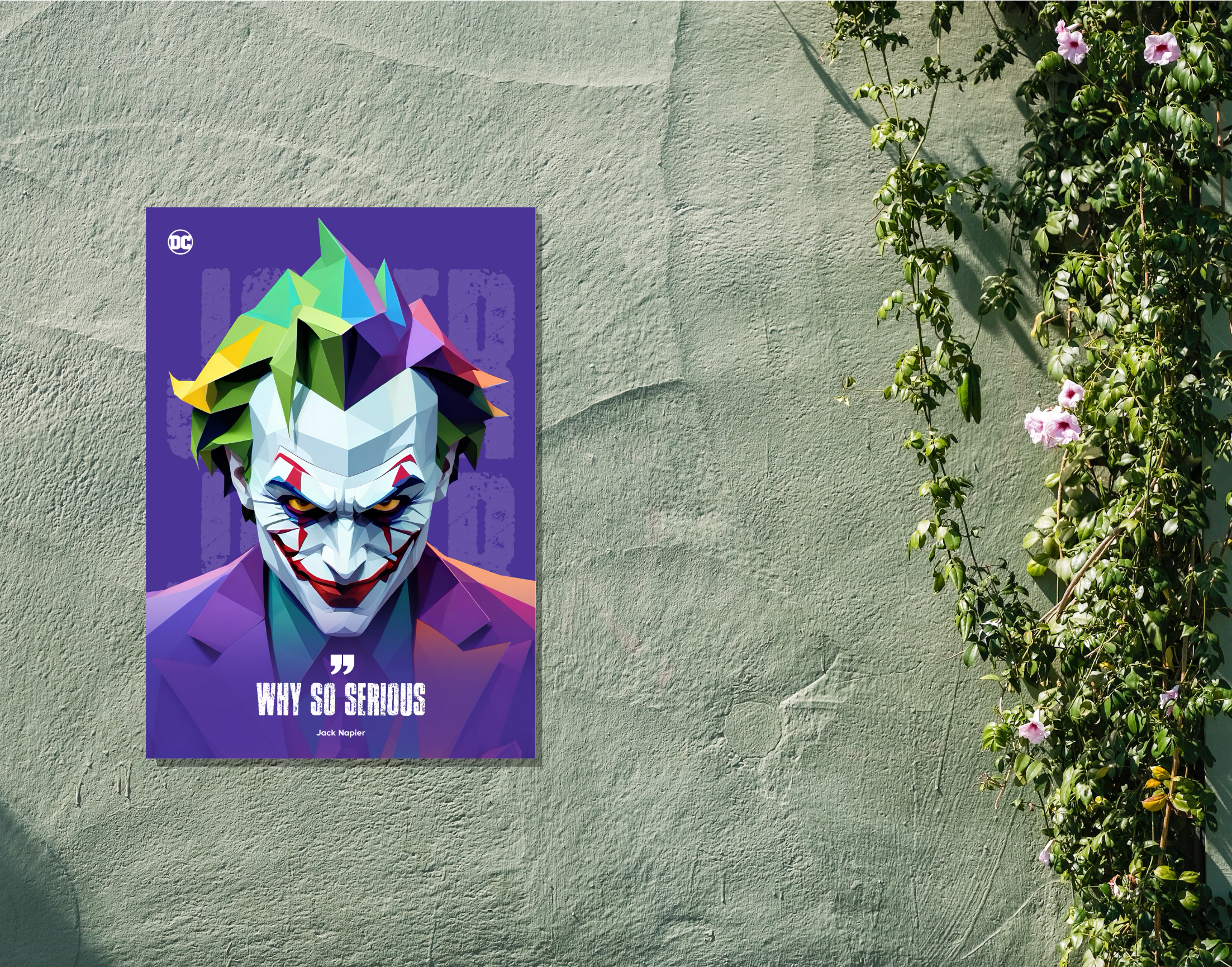 "WHY SO SERIOUS: JOKER"- Shiny & Sturdy Metallic Poster Art That Pops & Sticks (Literally!)