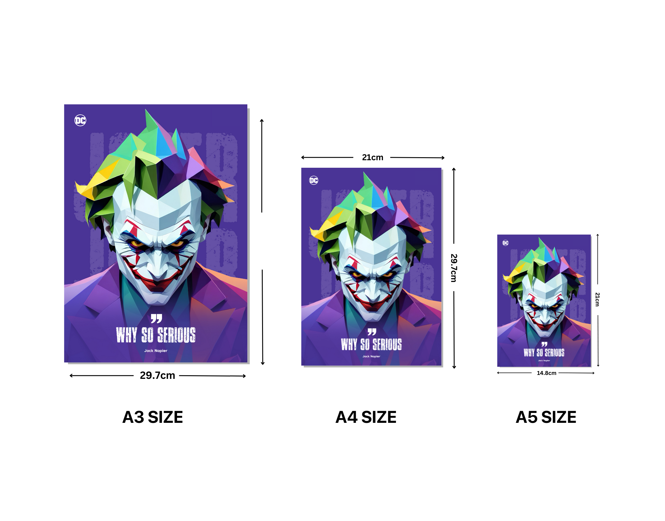 "WHY SO SERIOUS: JOKER"- Shiny & Sturdy Metallic Poster Art That Pops & Sticks (Literally!)