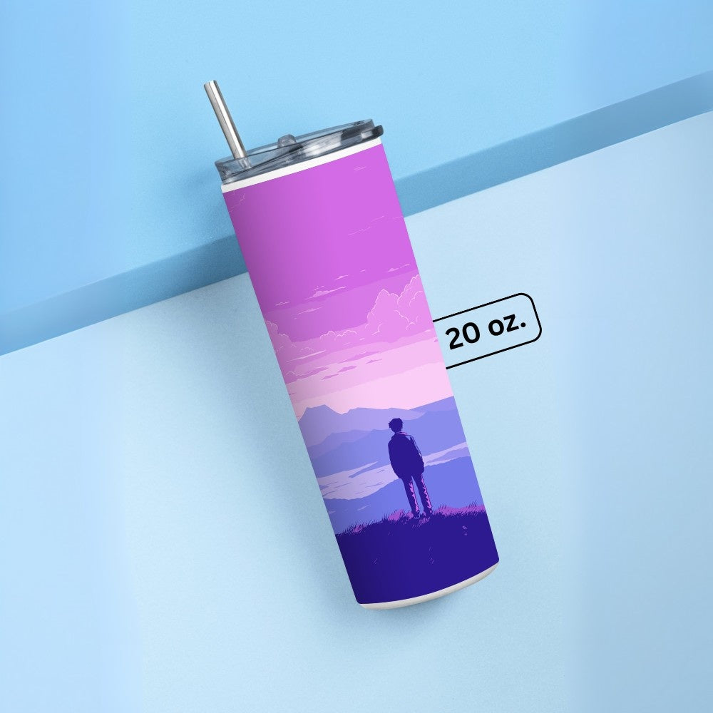 "Lofi boy" Tumbler with Metal Straw