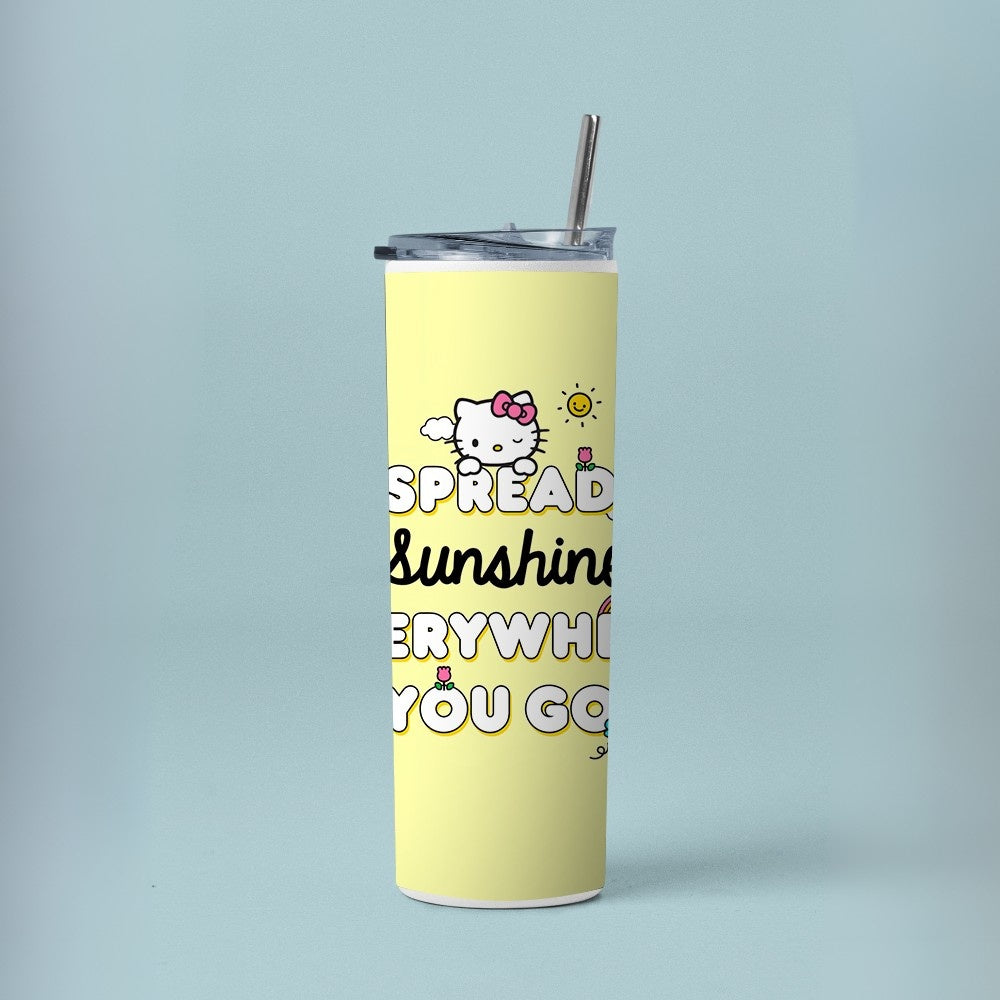 "Hello Kitty: Spread Sunshine" Tumbler with Metal Straw