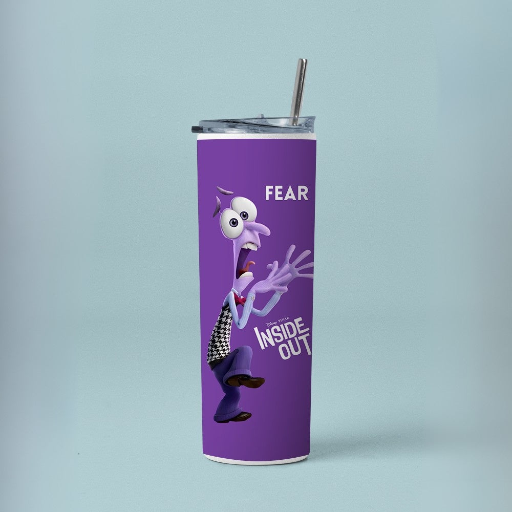 "Inside Out : Fear" Tumbler with Metal Straw