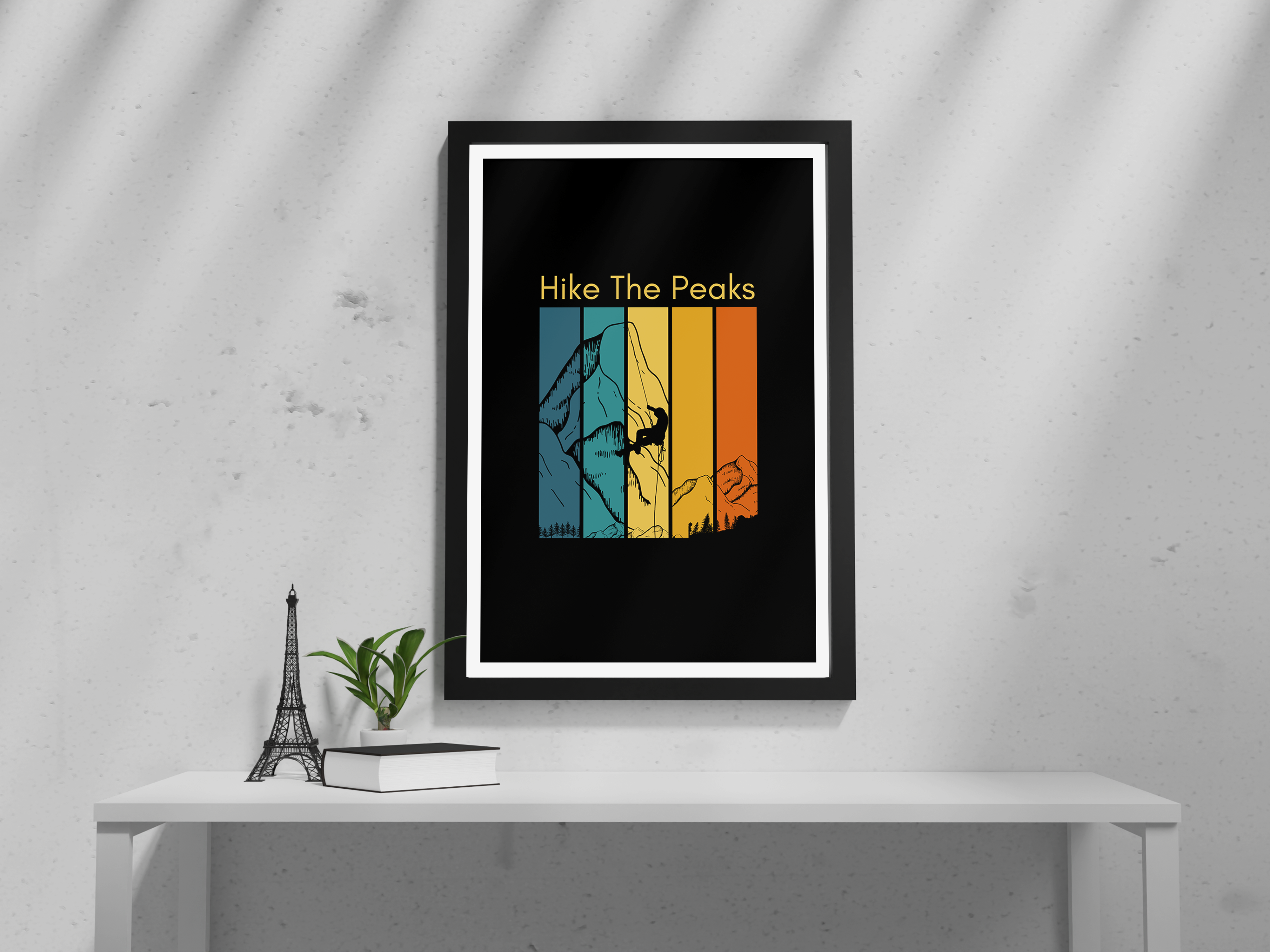 "HIKE TO THE PEAK:ADVENTURE " Poster: Add a Touch of Personality to Your Space