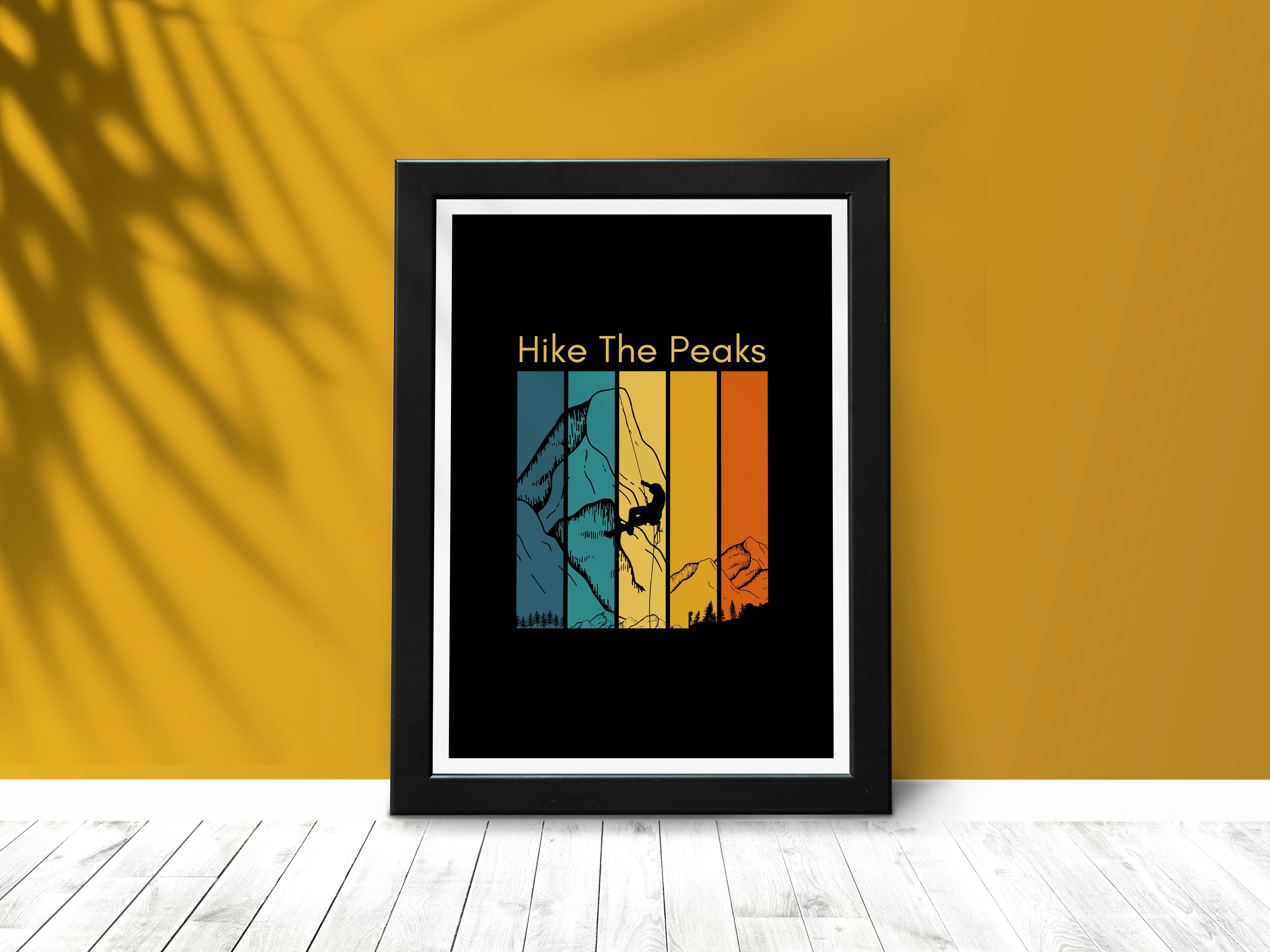 "HIKE TO THE PEAK:ADVENTURE " Poster: Add a Touch of Personality to Your Space