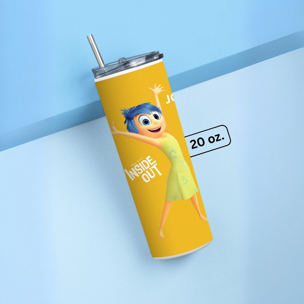"Inside Out : Joy" Tumbler with Metal Straw