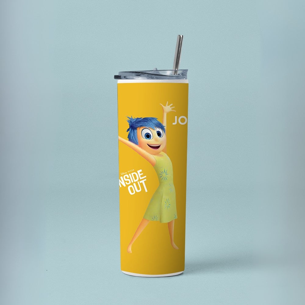"Inside Out : Joy" Tumbler with Metal Straw