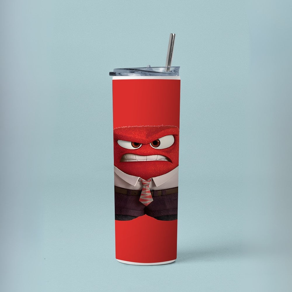 "Inside Out : Anger" Tumbler with Metal Straw
