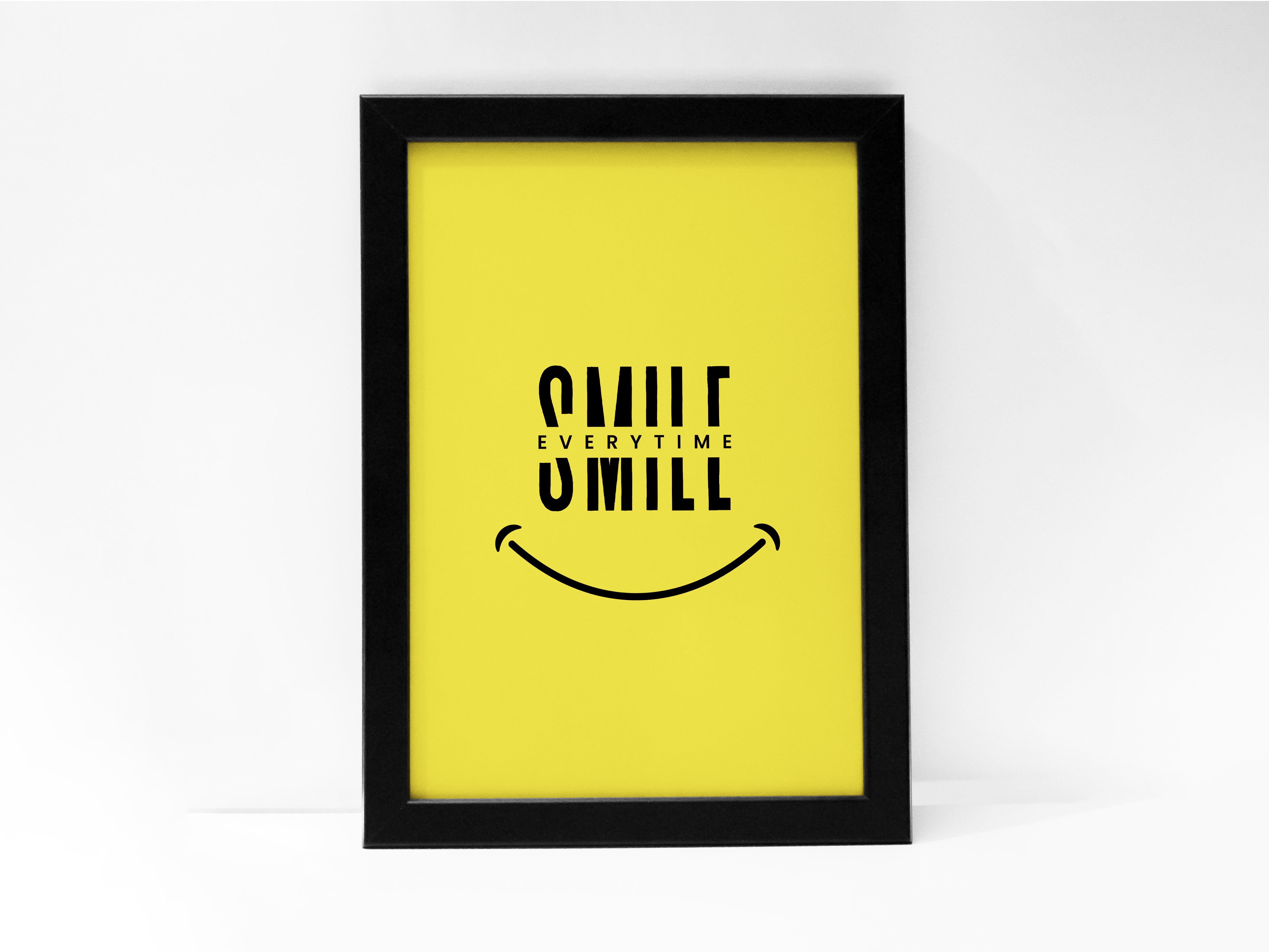 "SMILE EVERY TIME: SMILY MOTIVATION" Poster: Add a Touch of Personality to Your Space
