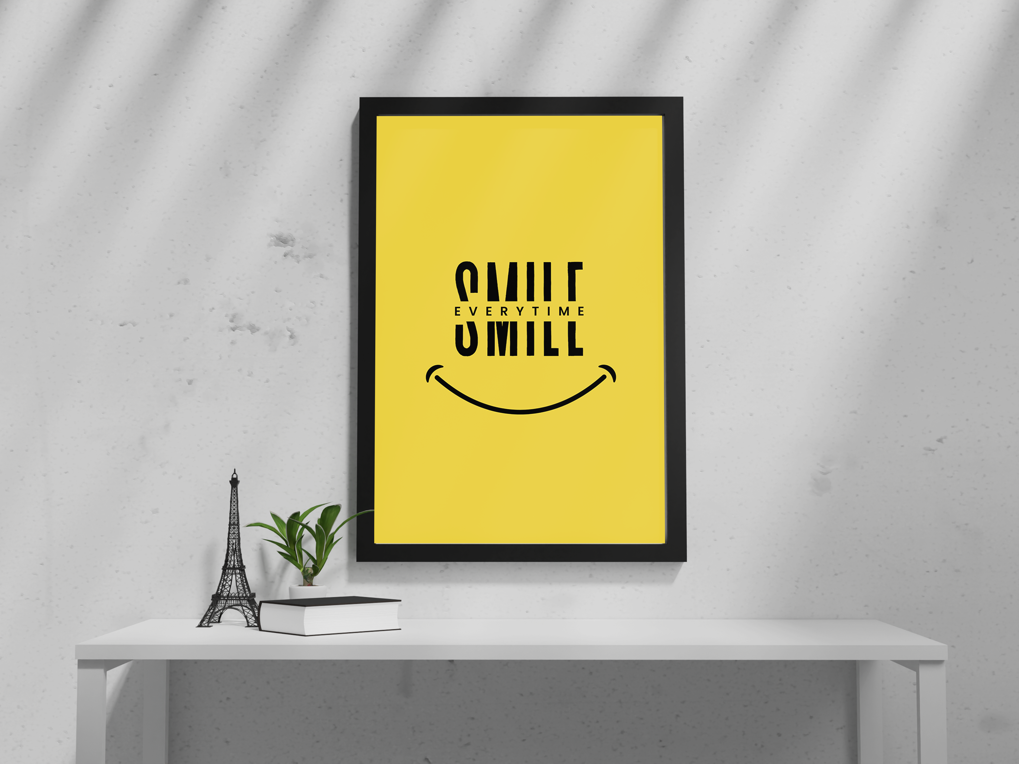 "SMILE EVERY TIME: SMILY MOTIVATION" Poster: Add a Touch of Personality to Your Space
