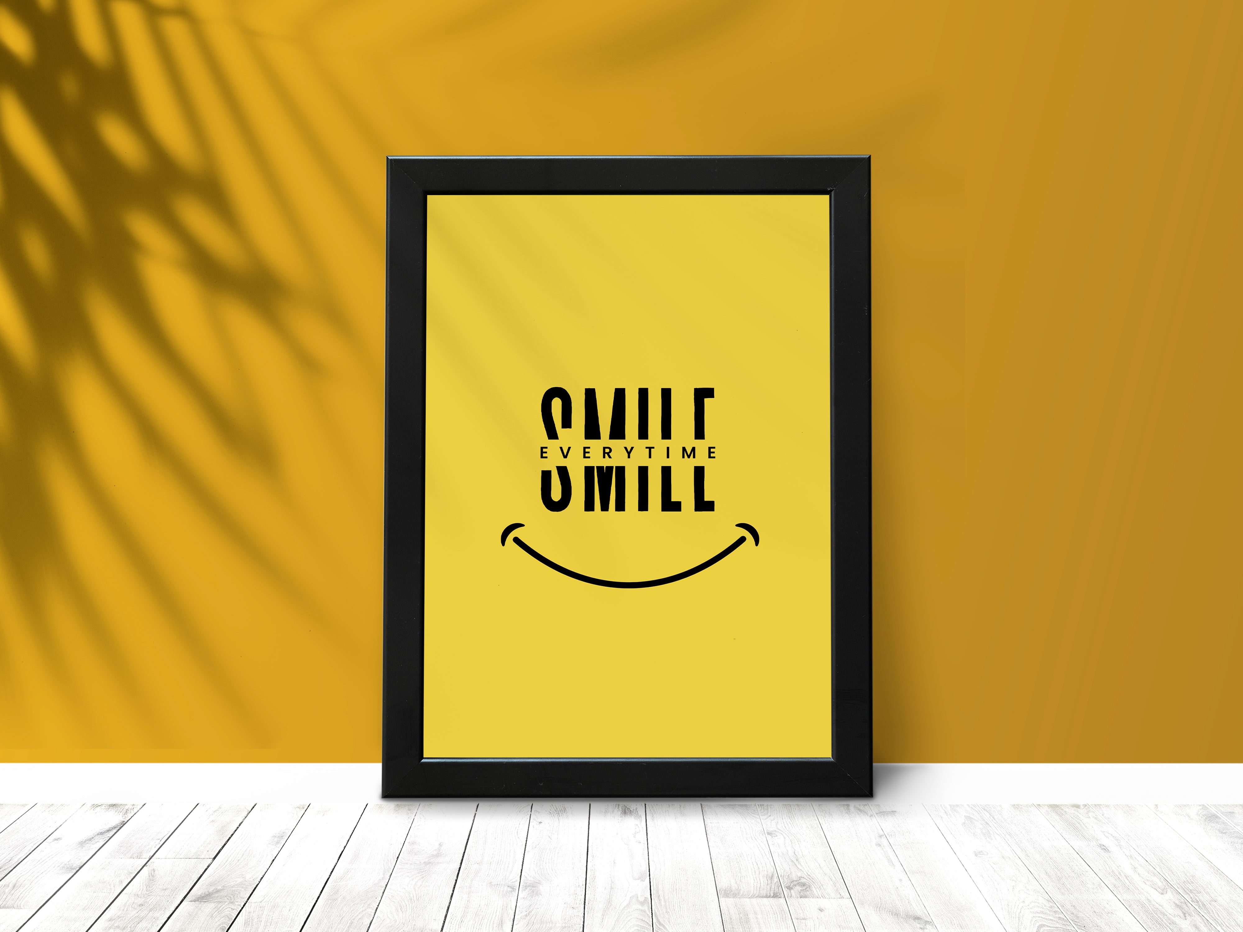 "SMILE EVERY TIME: SMILY MOTIVATION" Poster: Add a Touch of Personality to Your Space