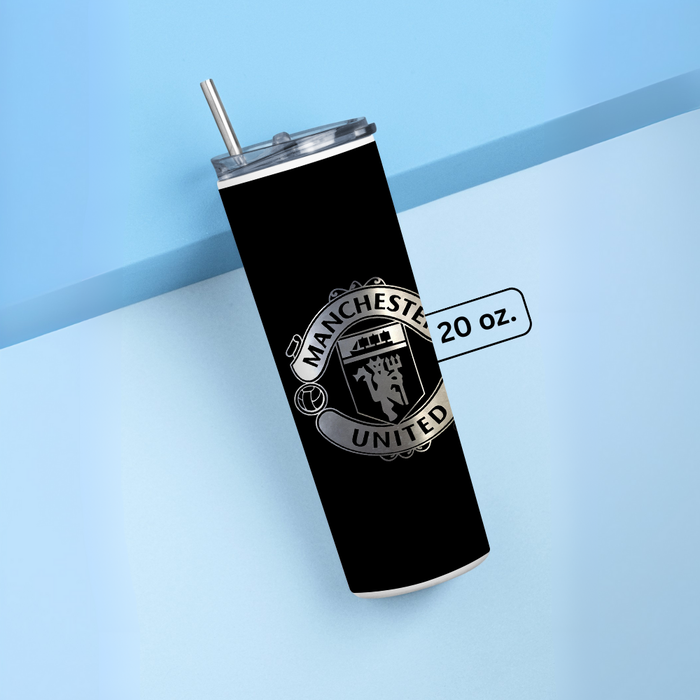 "MANCHESTER UNITED EMBLEM" Tumbler with Metal Straw