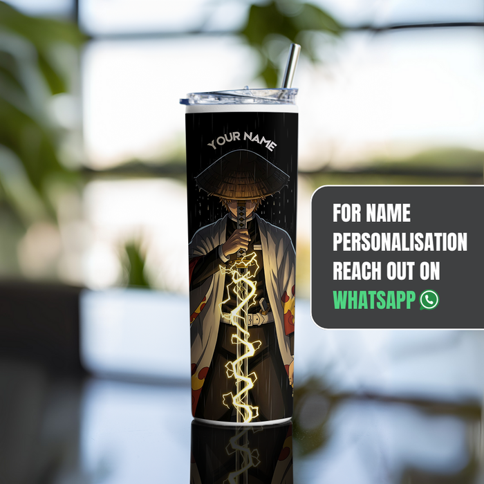 "ZENITSU AGATSUMA - ANIME" Tumbler with Metal Straw